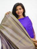 Kanchipuram Blended Mini Silver Fancy Silk Sarees 1064