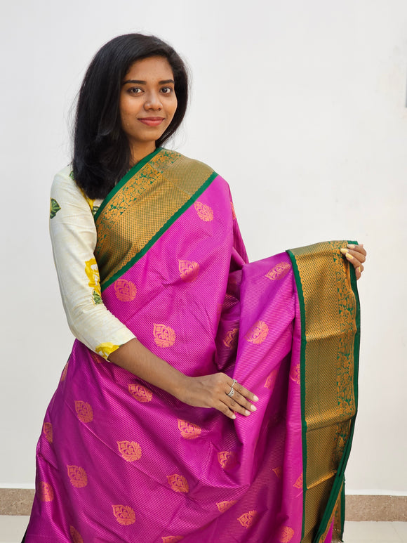 Kanchipuram Blended Bridal Silk Sarees 124