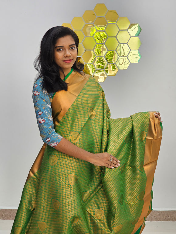 Kanchipuram Blended Bridal Silk Sarees 474