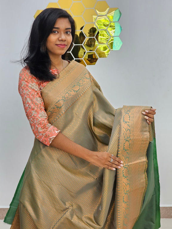 Kanchipuram Blended Bridal Silk Sarees 1073