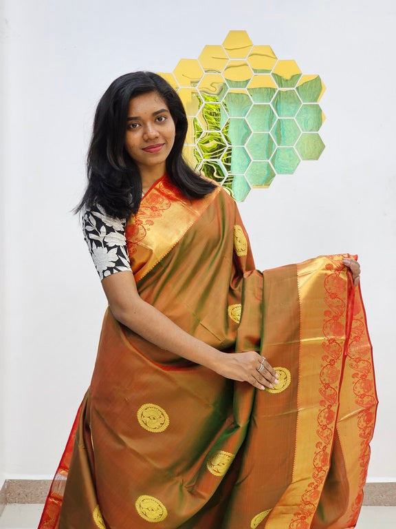 Kanchipuram Pure Handloom Fancy Silk Sarees 090