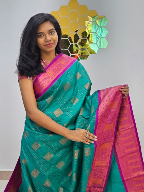 Kanchipuram Blended  New Korvai Silk Saree 1513