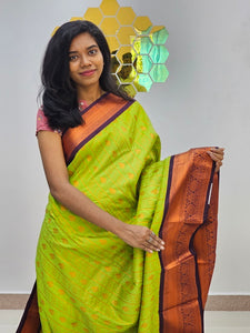 Kanchipuram Blended  New Korvai Silk Saree 1529