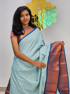 Kanchipuram Blended  New Korvai Silk Saree 1533