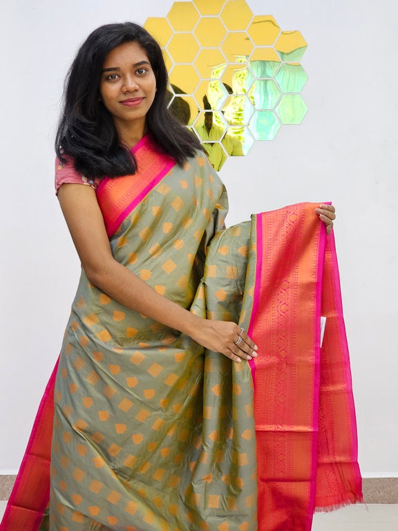 Kanchipuram Blended  New Korvai Silk Saree 1538