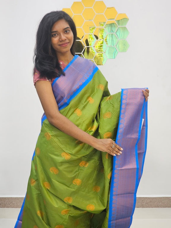 Kanchipuram Blended  New Korvai Silk Saree 1552