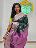 Kanchipuram Blended Fancy Silver Silk Sarees 072