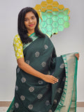 Kanchipuram Blended Fancy Silver Silk Sarees 077