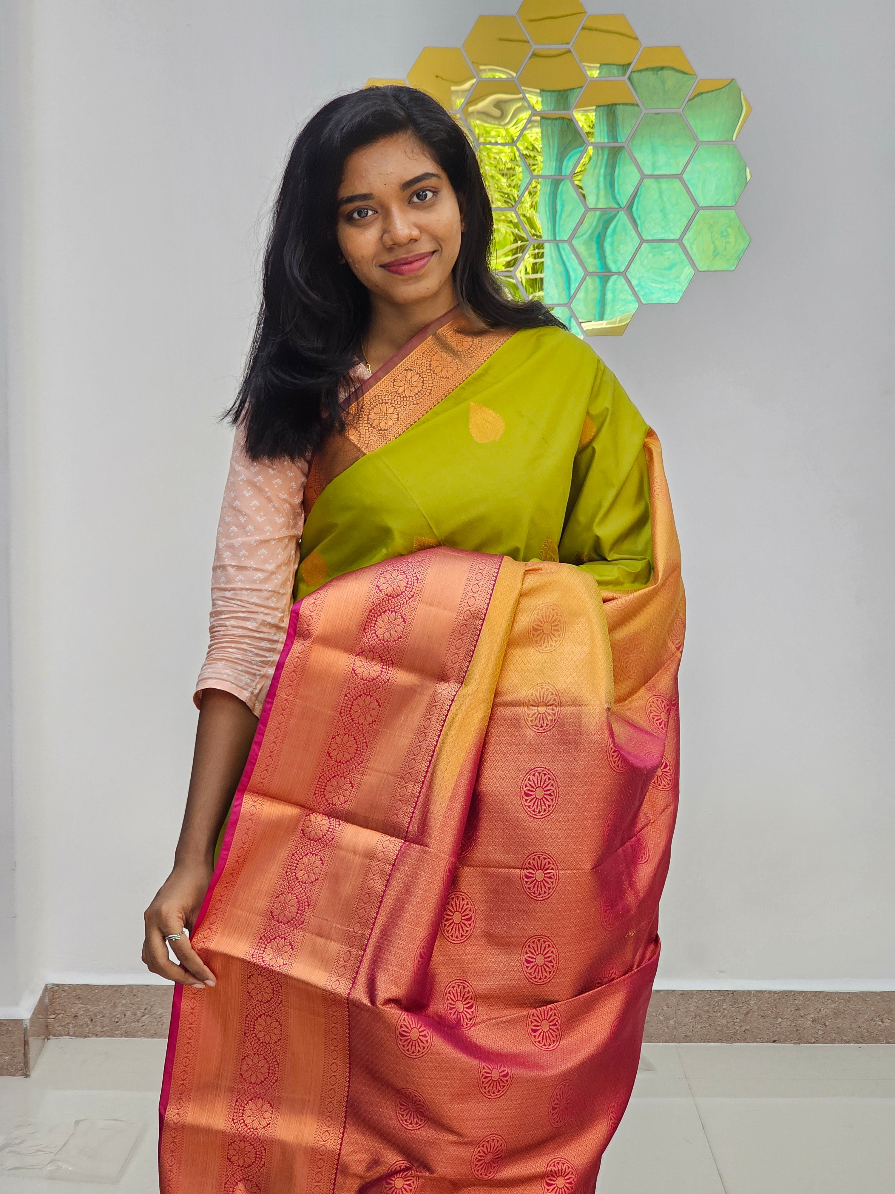 Kanchipuram Blended Fancy Butta Silk Sarees 004