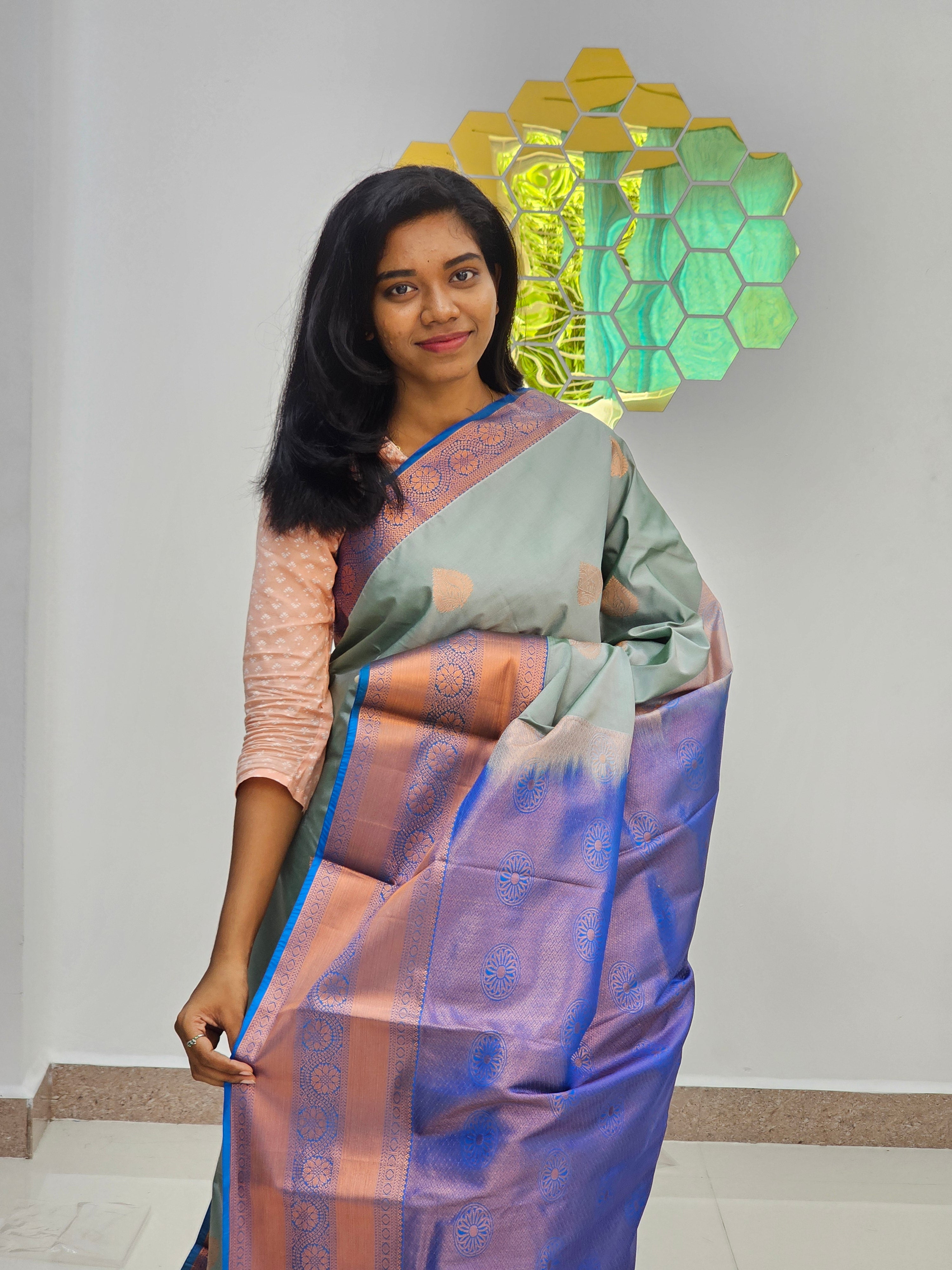 Kanchipuram Blended Fancy Butta Silk Sarees 005