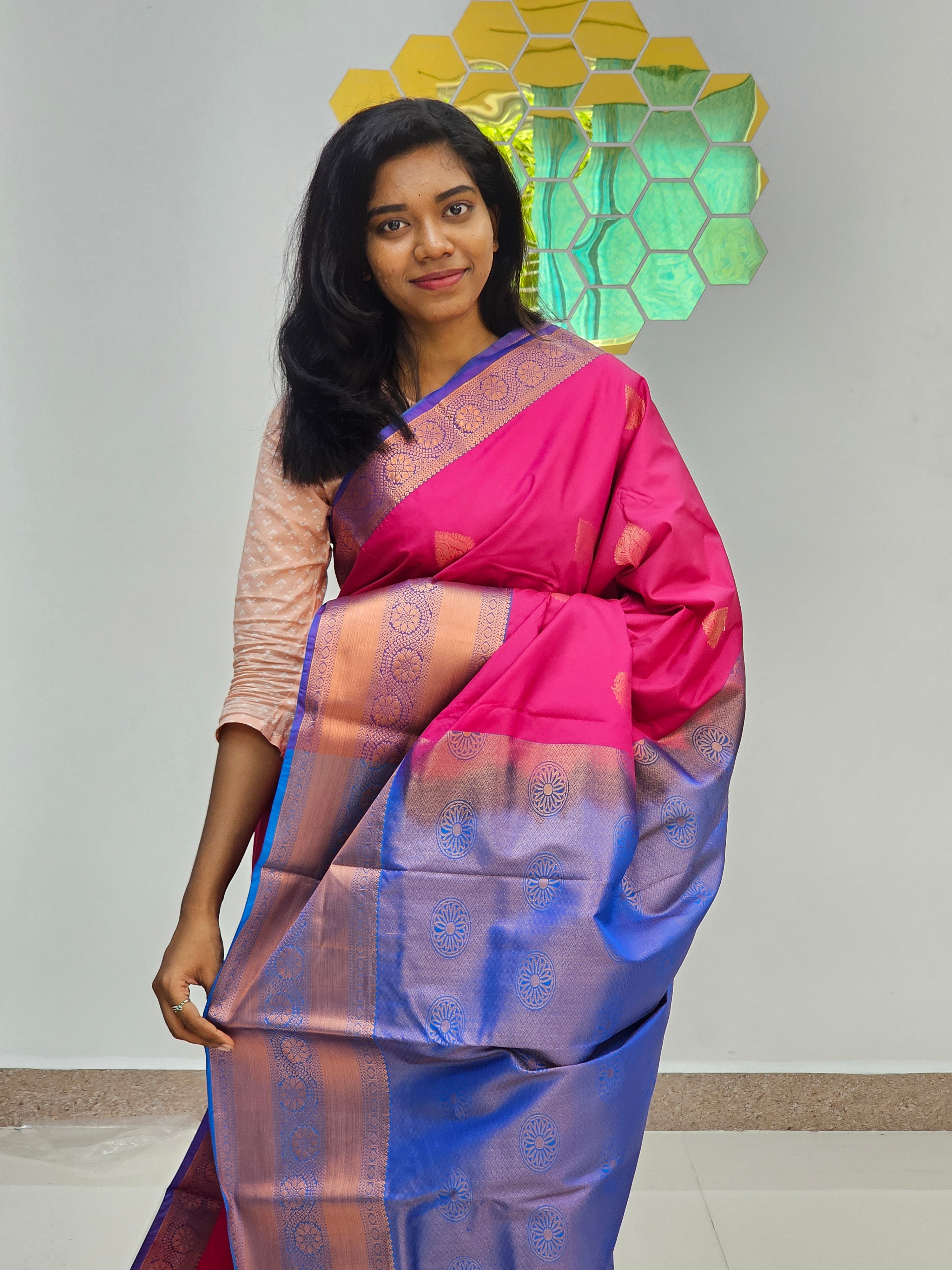 Kanchipuram Blended Fancy Butta Silk Sarees 066