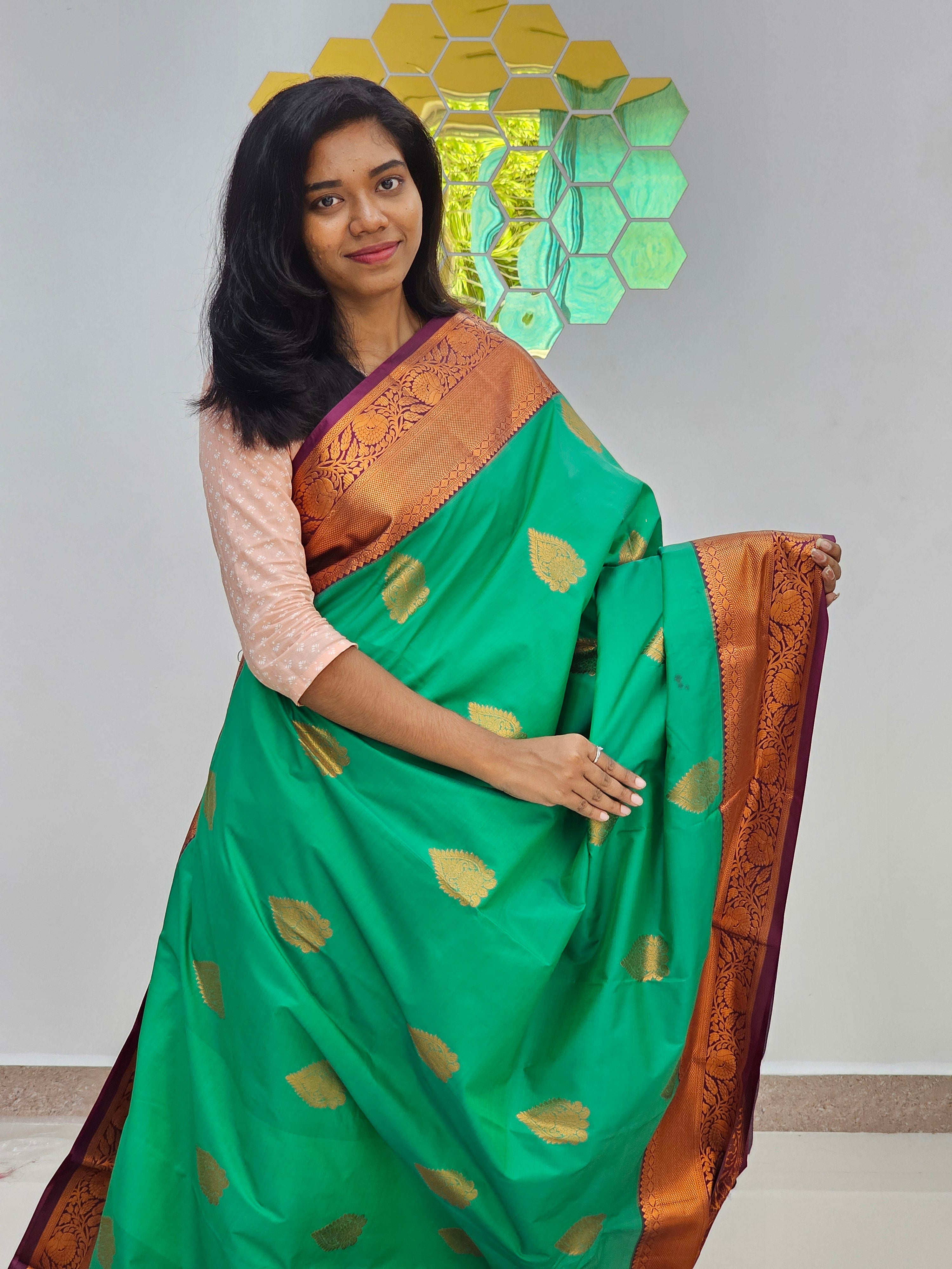 Kanchipuram Blended Fancy Butta Silk Sarees 012