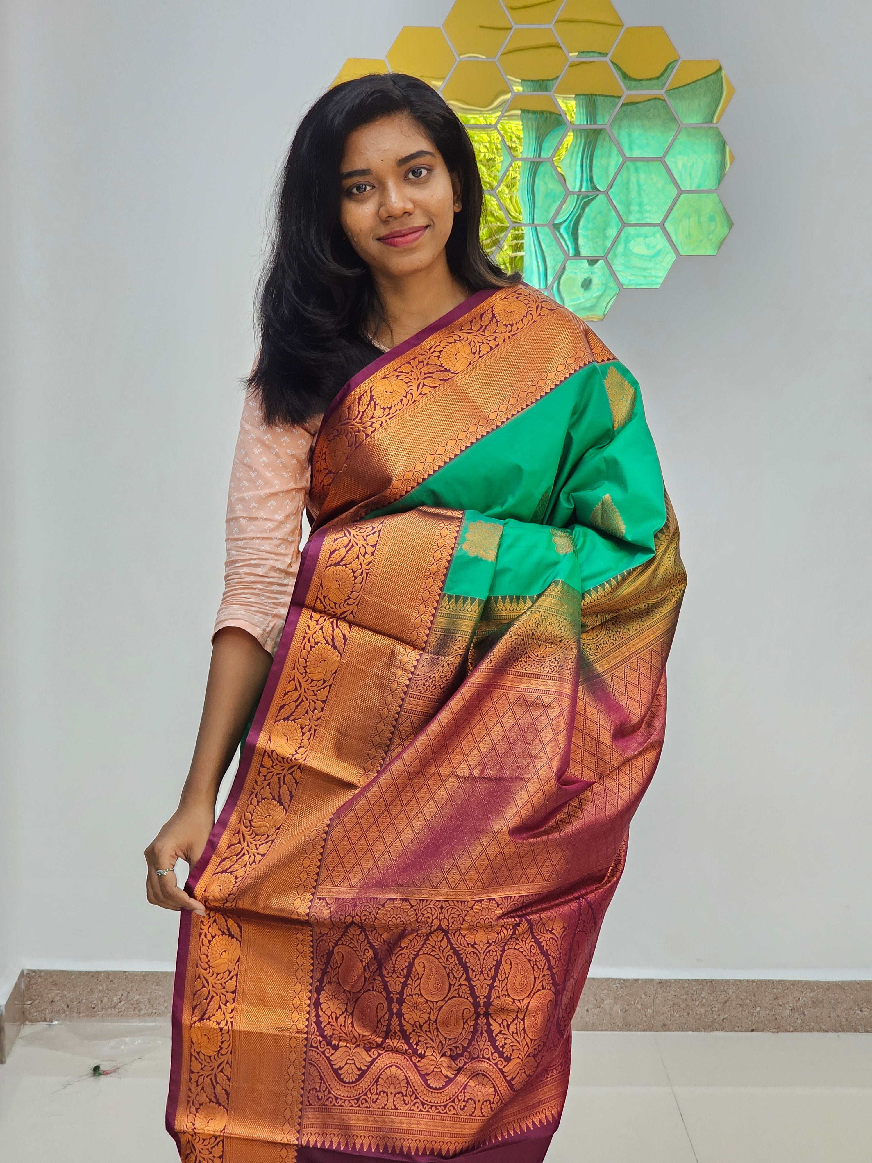 Kanchipuram Blended Fancy Butta Silk Sarees 012