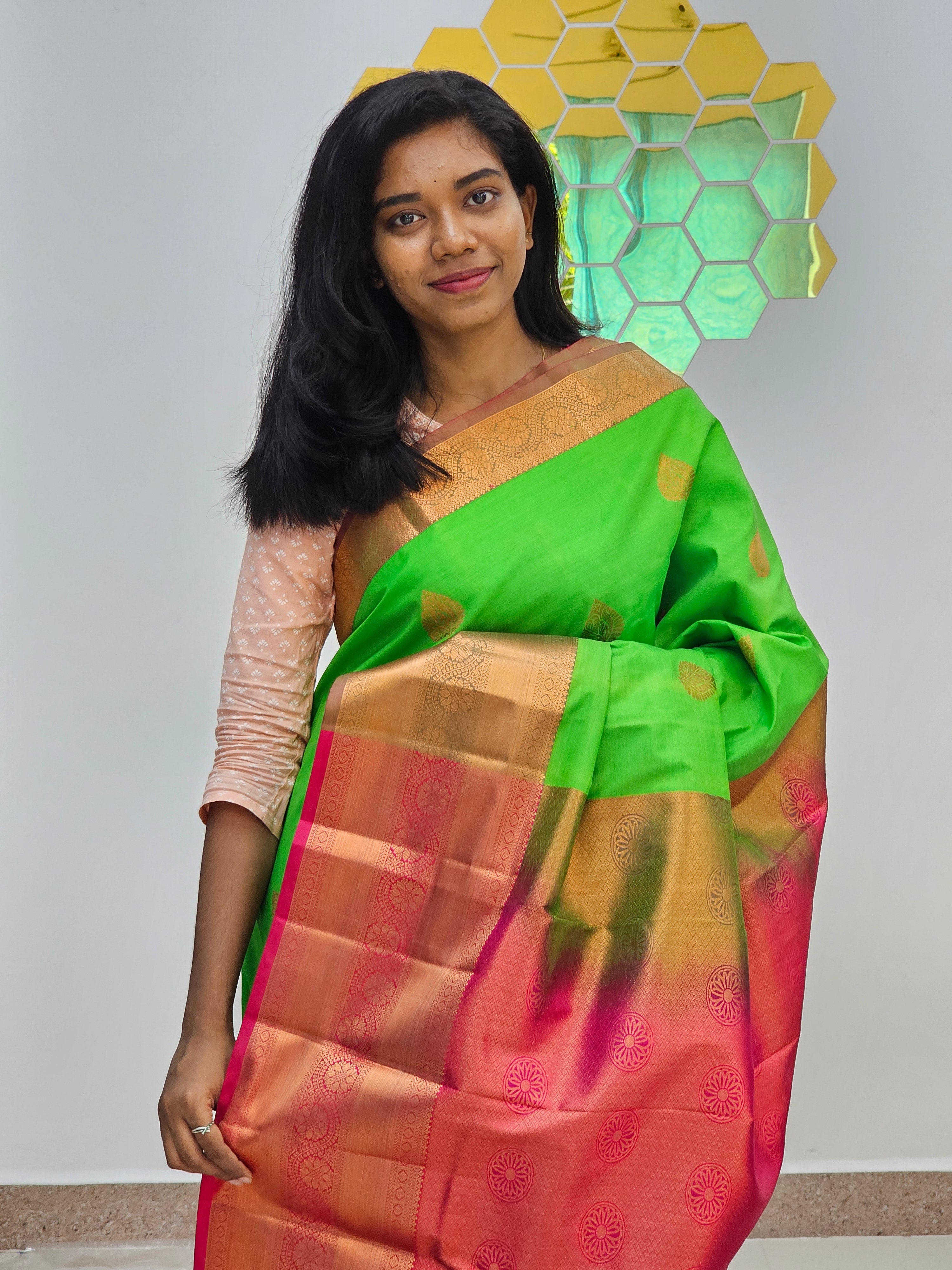 Kanchipuram Blended Fancy Butta Silk Sarees 013
