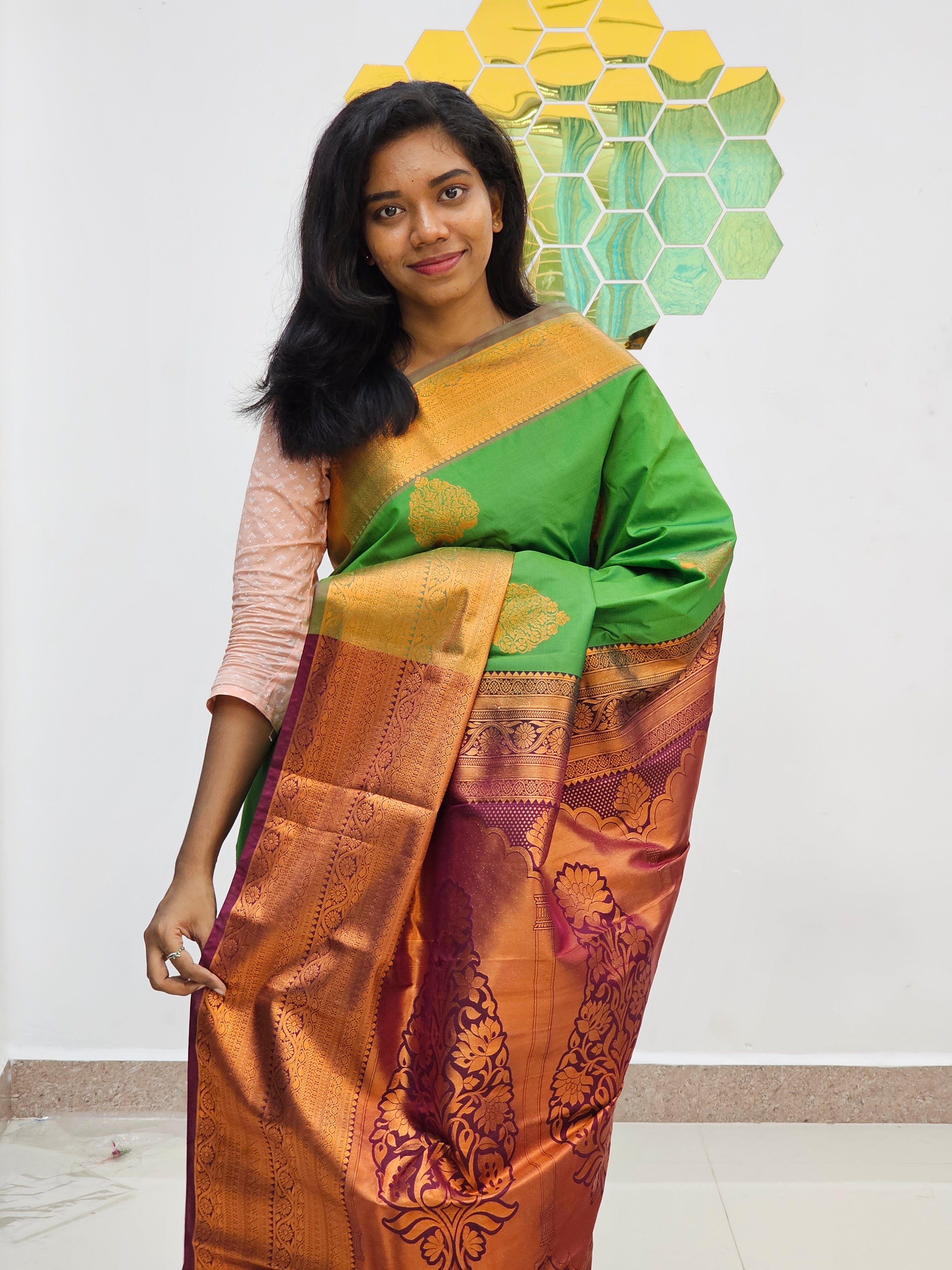 Kanchipuram Blended Fancy Butta Silk Sarees 018