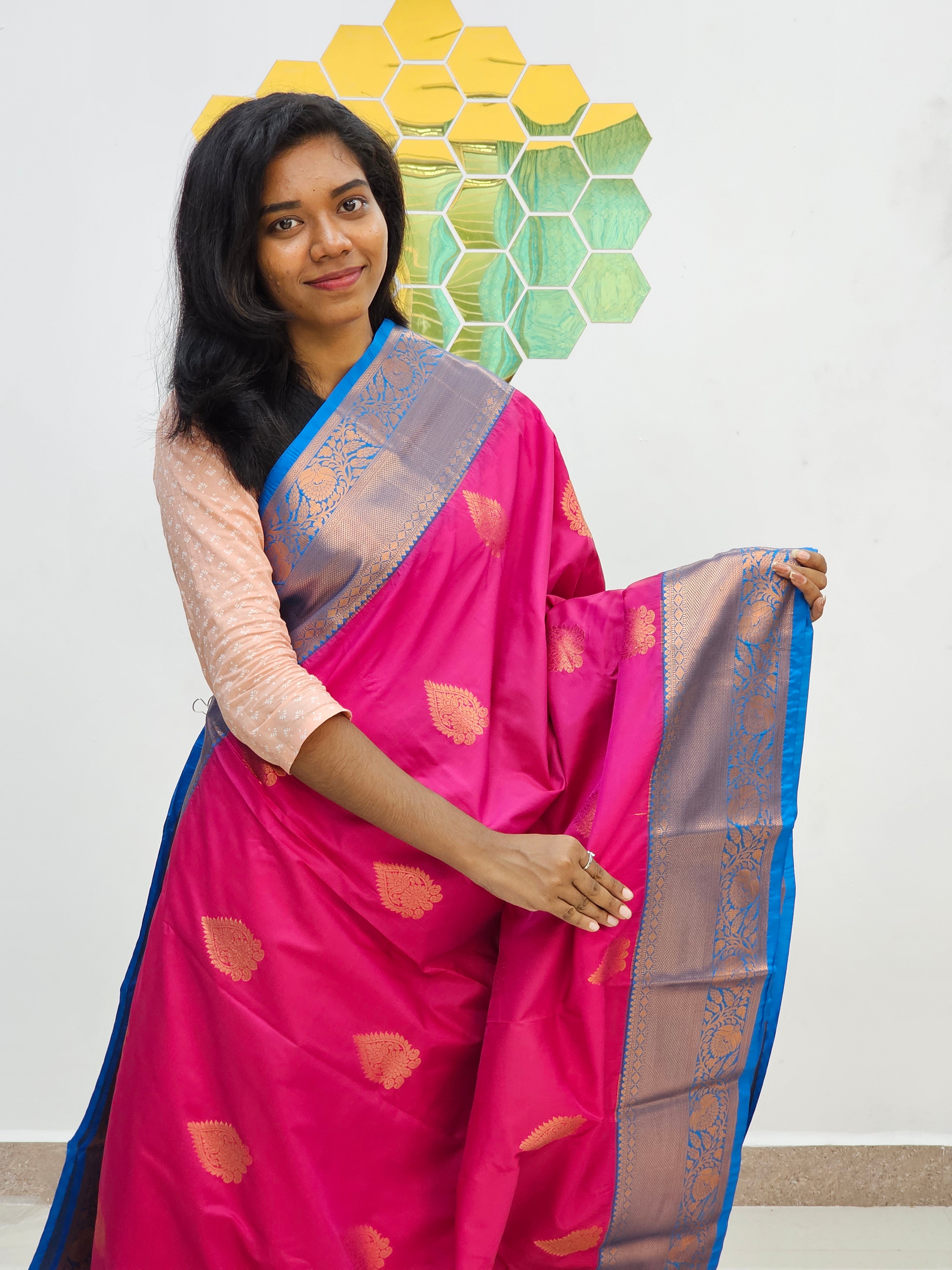 Kanchipuram Blended Fancy Butta Silk Sarees 019