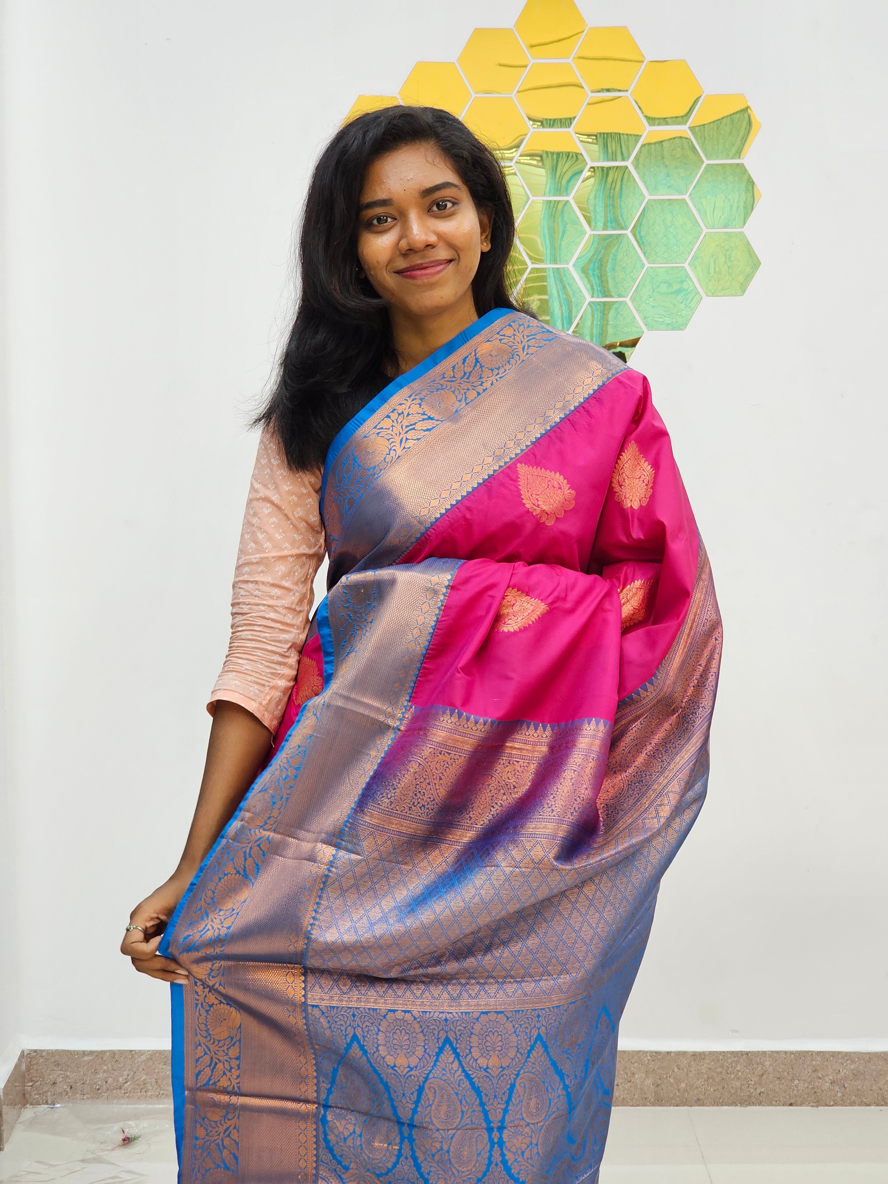 Kanchipuram Blended Fancy Butta Silk Sarees 019