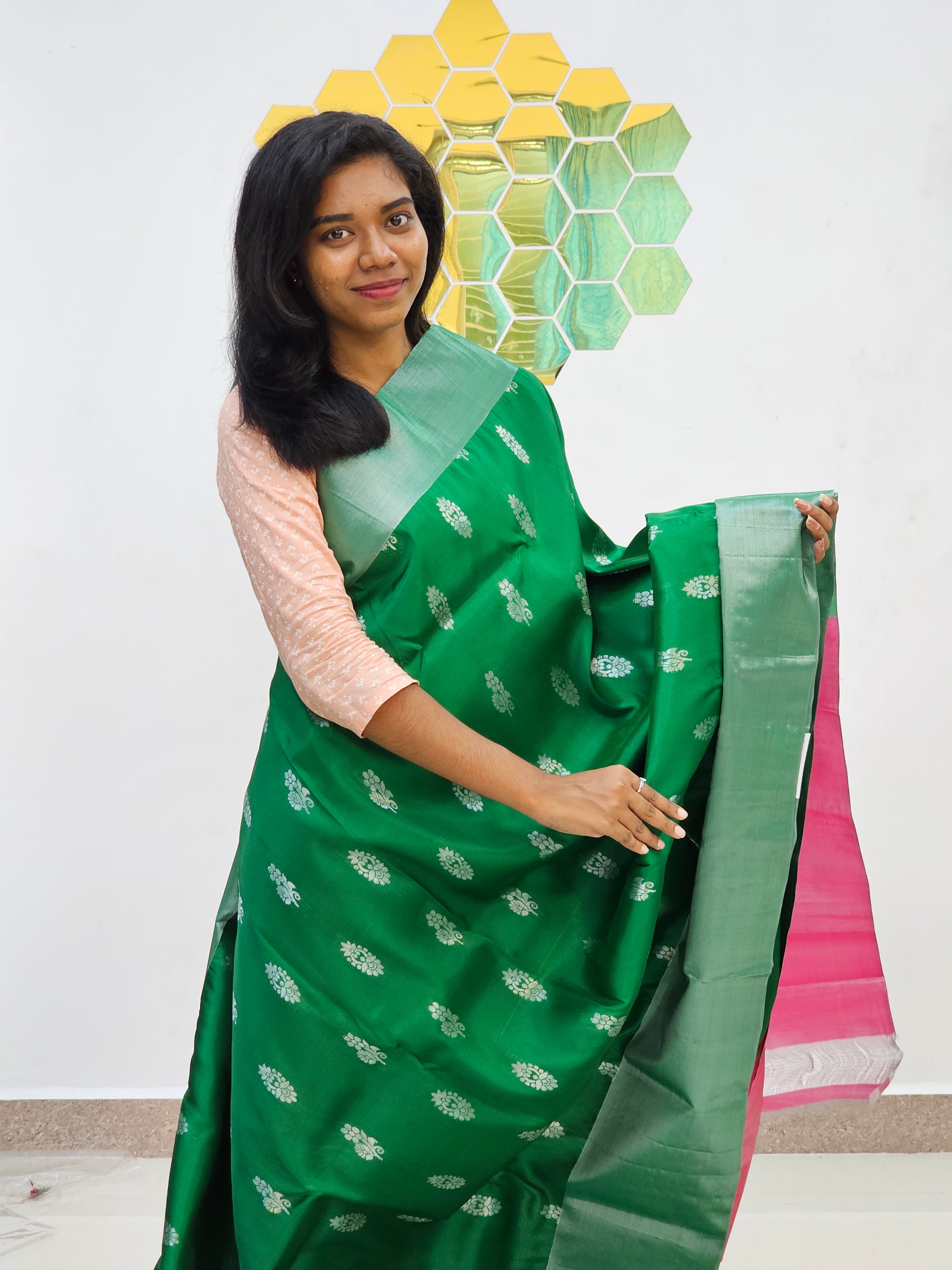 Kanchipuram Blended Fancy Butta Silk Sarees 020