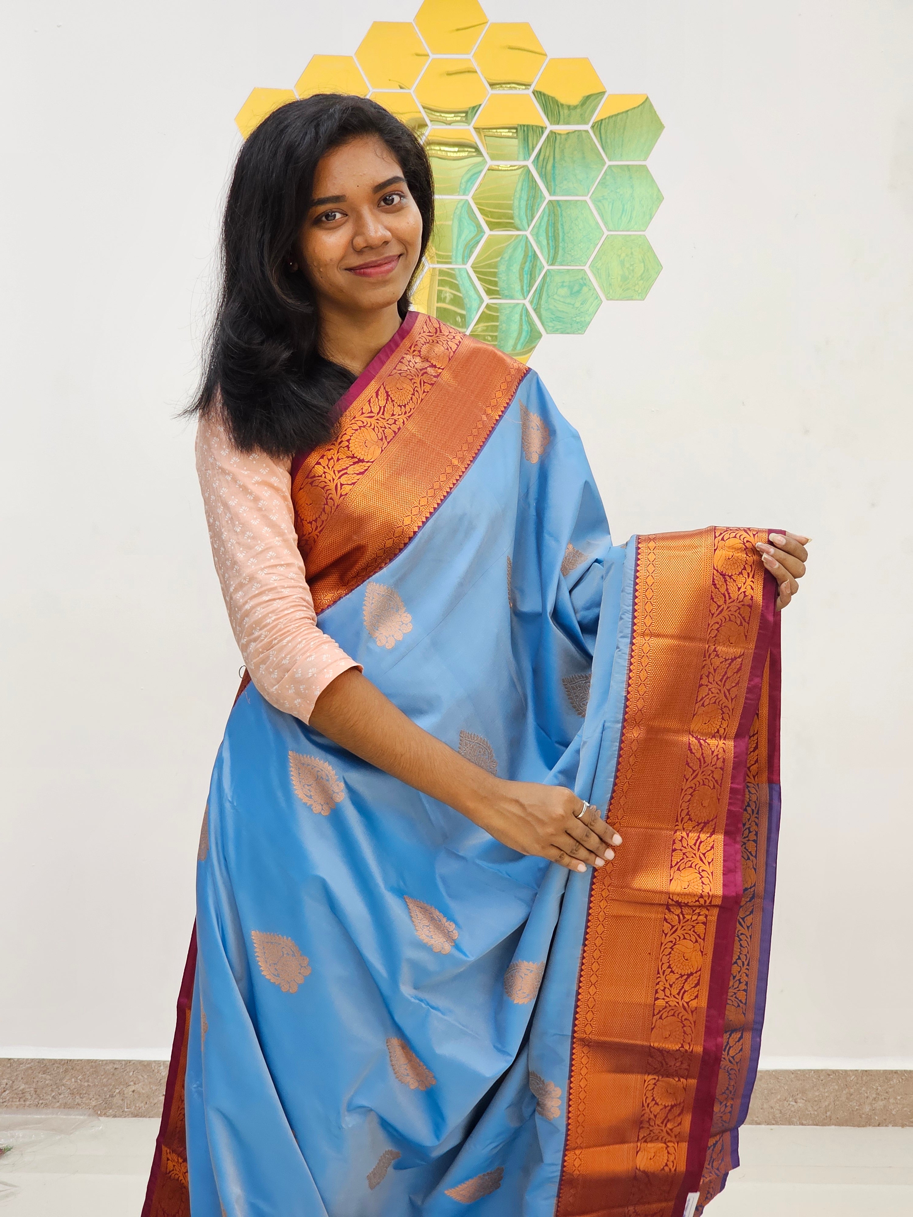 Kanchipuram Blended Fancy Butta Silk Sarees 021