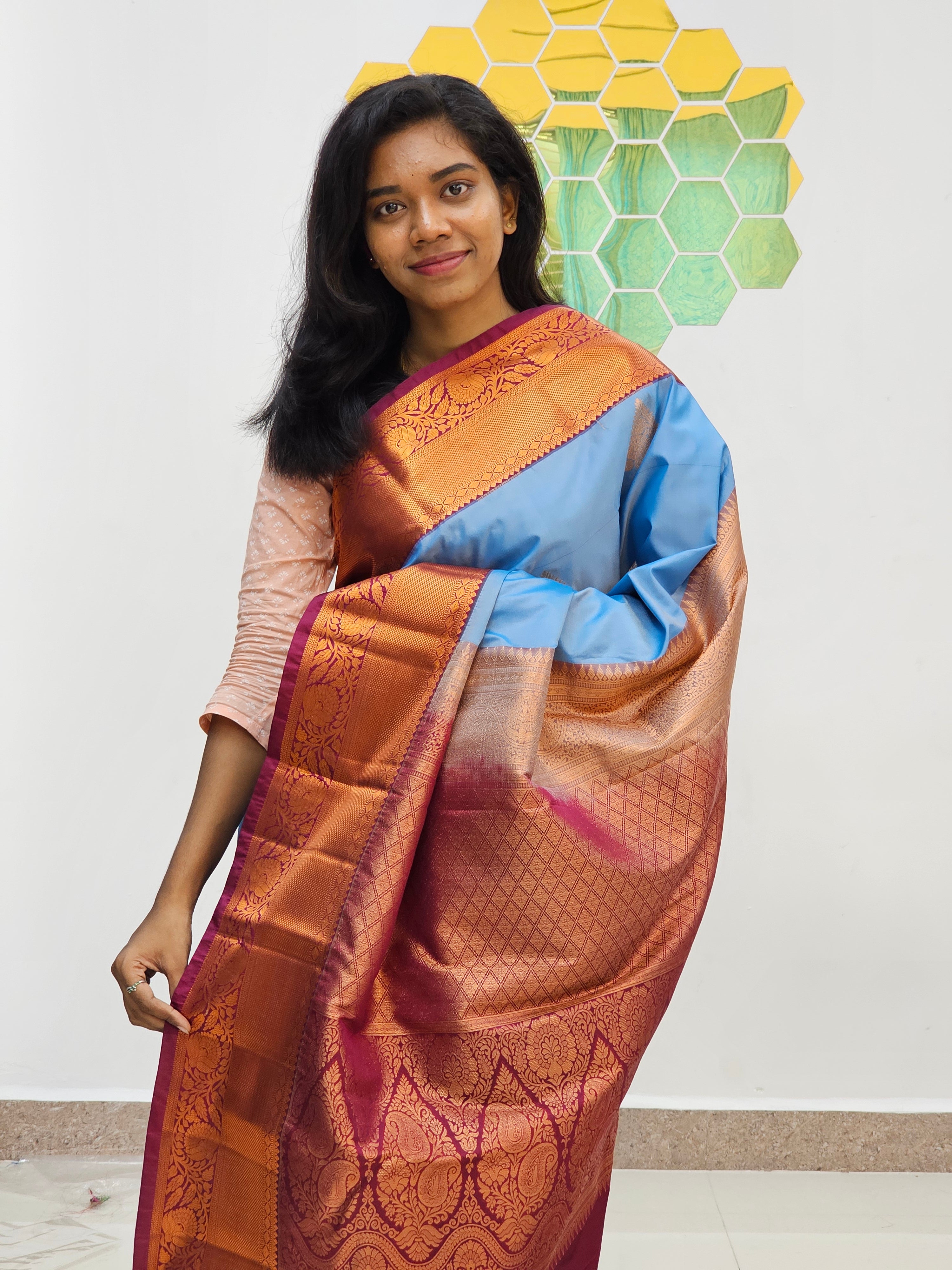 Kanchipuram Blended Fancy Butta Silk Sarees 021