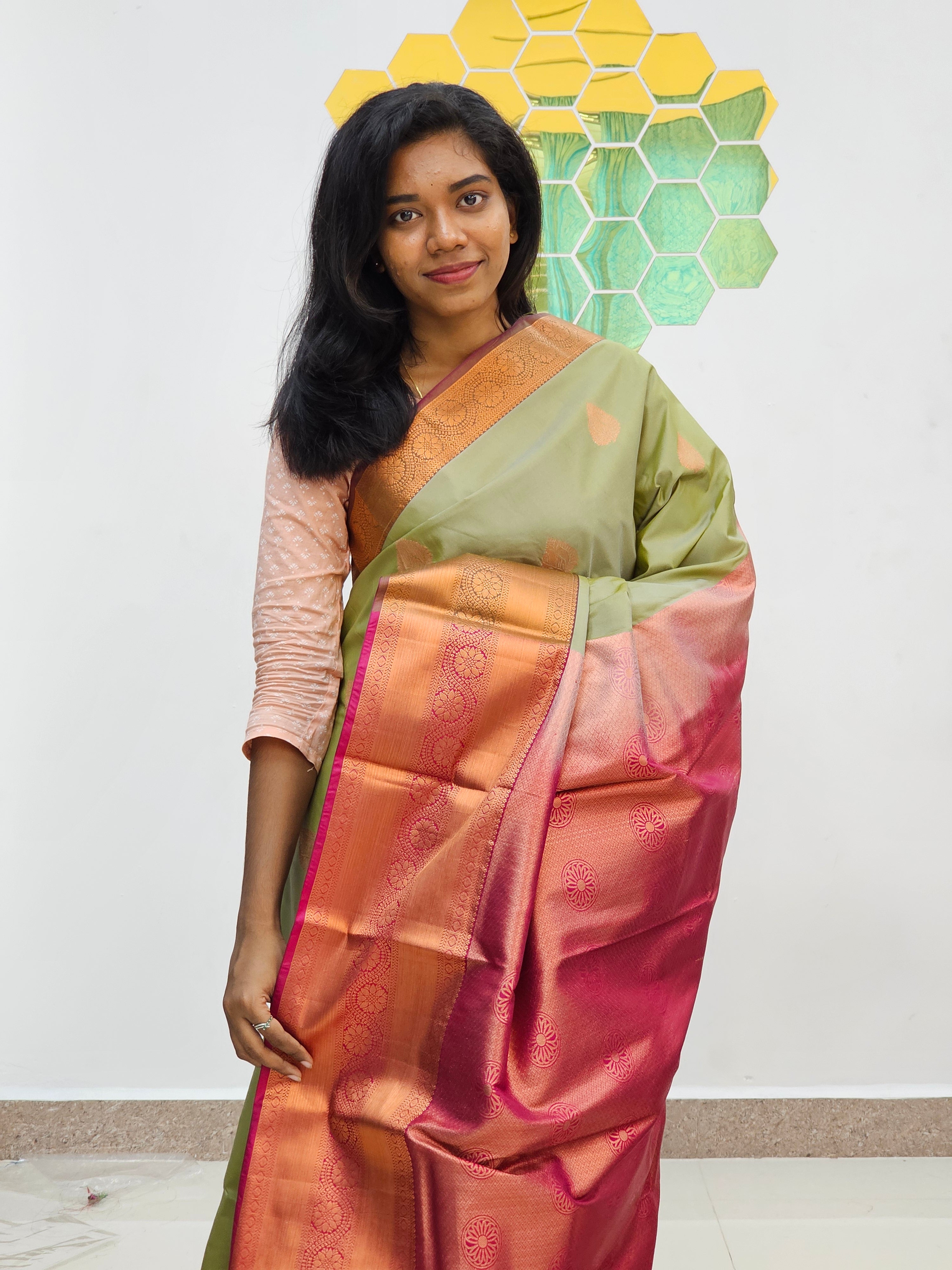 Kanchipuram Blended Fancy Butta Silk Sarees 022