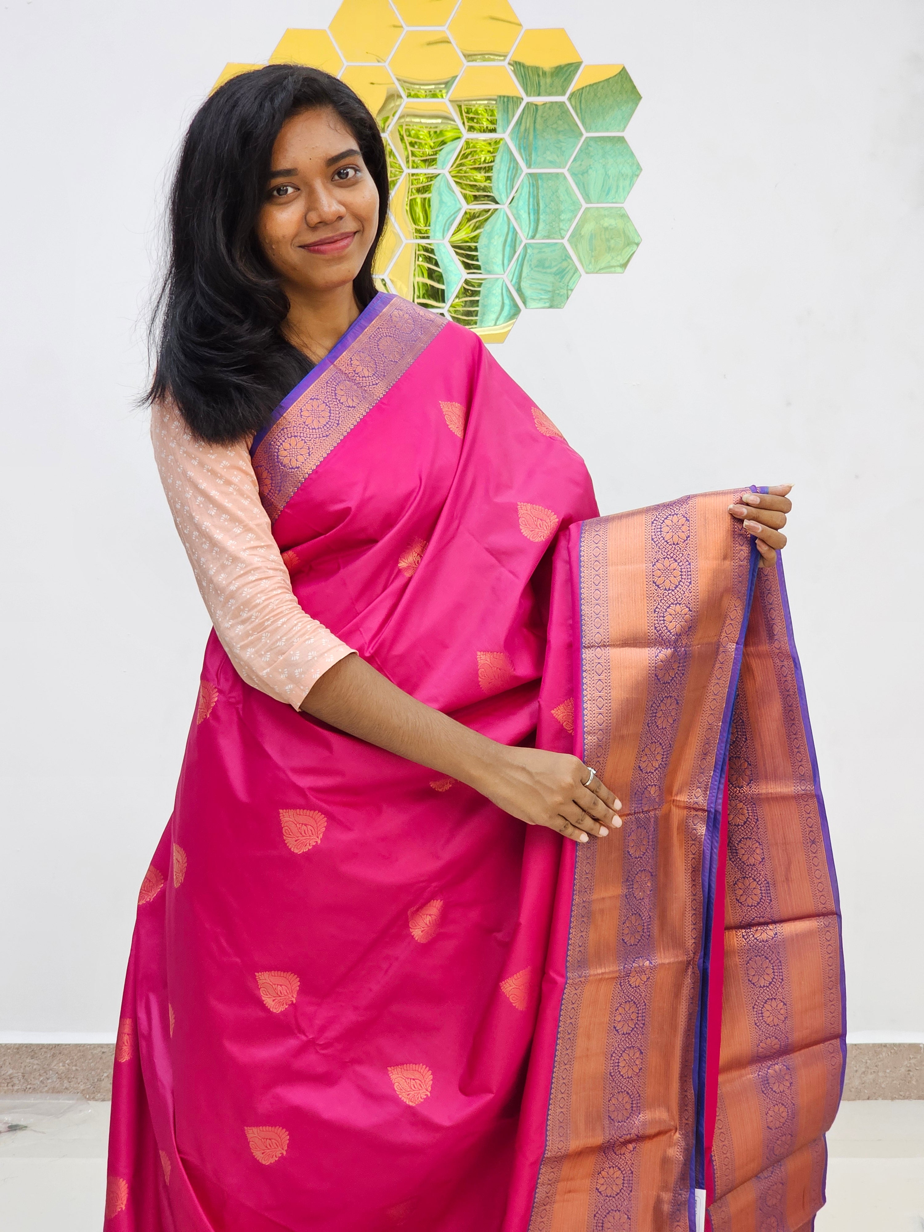 Kanchipuram Blended Fancy Butta Silk Sarees 023