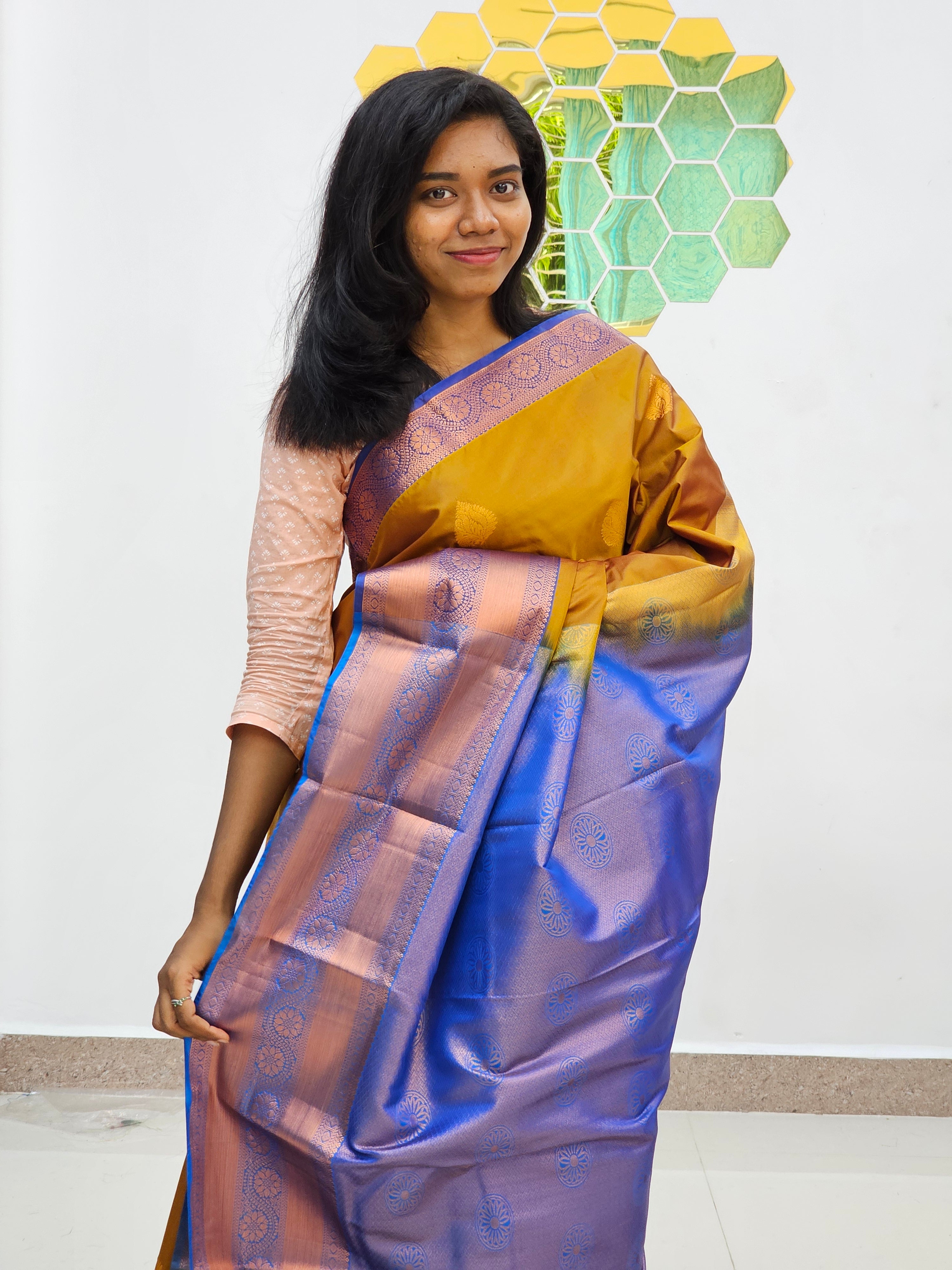 Kanchipuram Blended Fancy Butta Silk Sarees 025