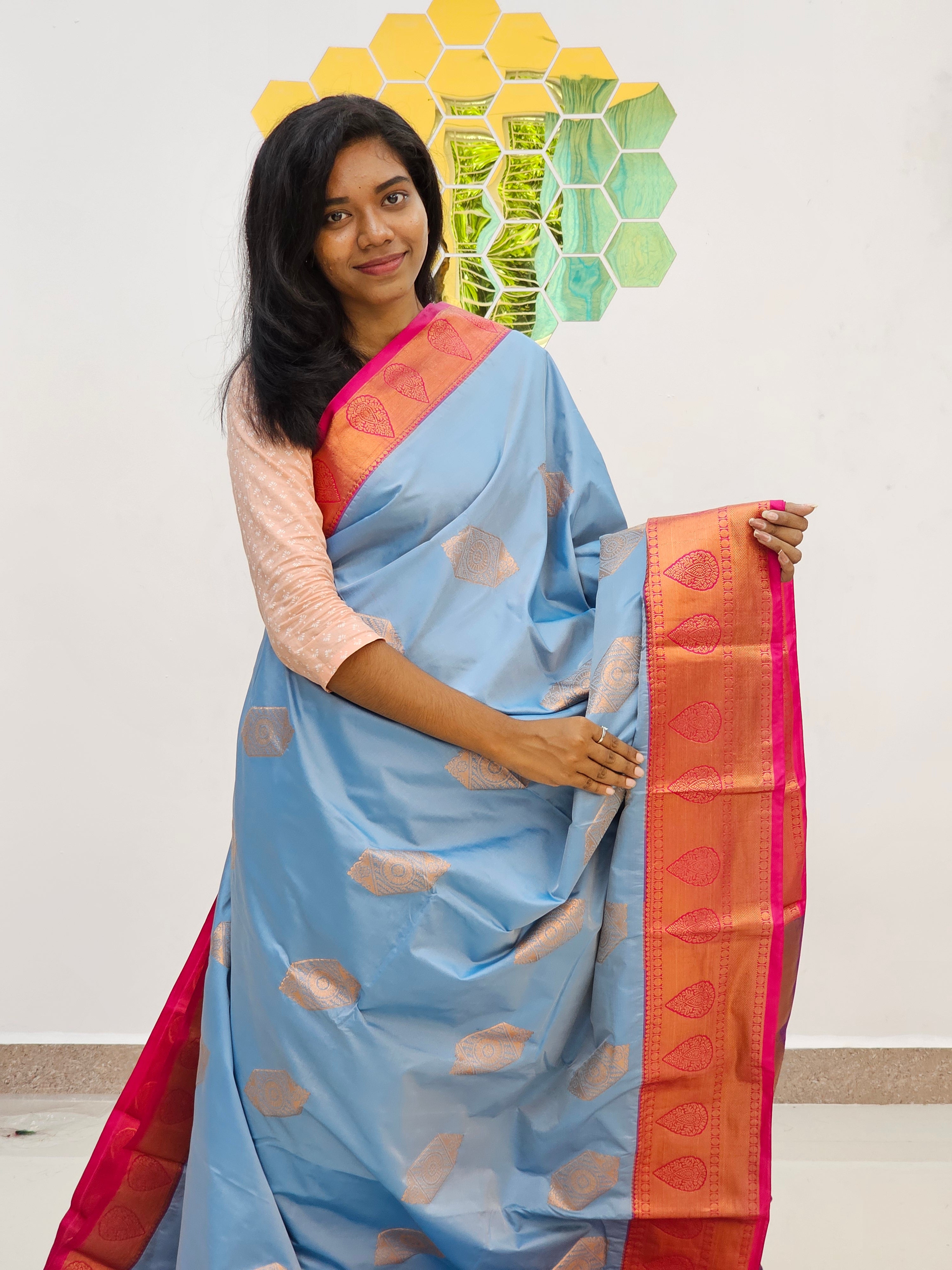 Kanchipuram Blended Fancy Butta Silk Sarees 028