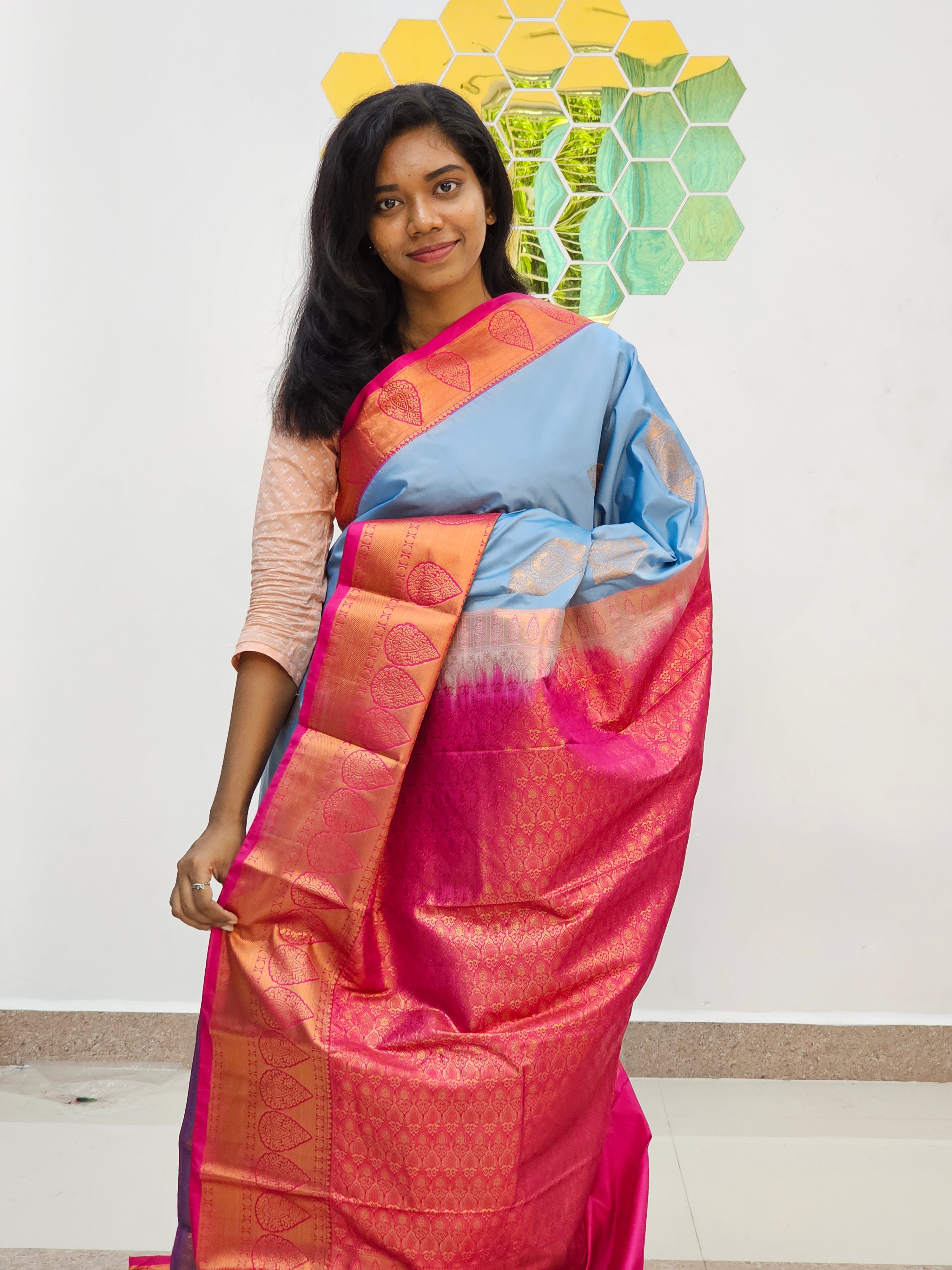 Kanchipuram Blended Fancy Butta Silk Sarees 028