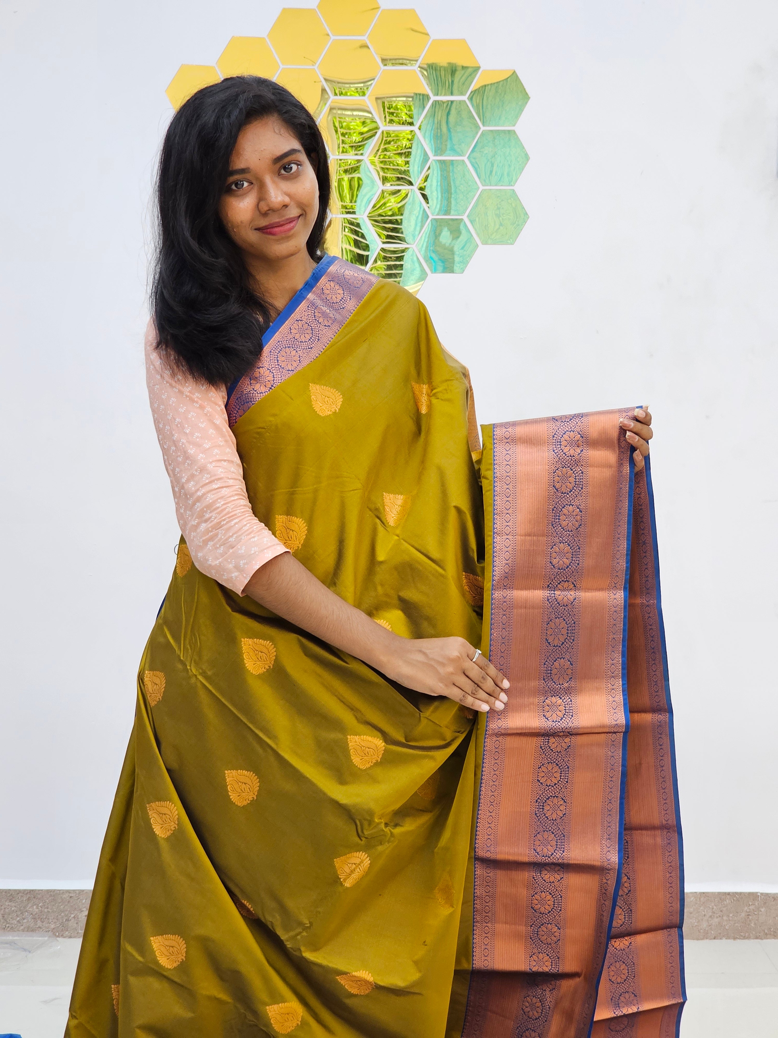Kanchipuram Blended Fancy Butta Silk Sarees 030