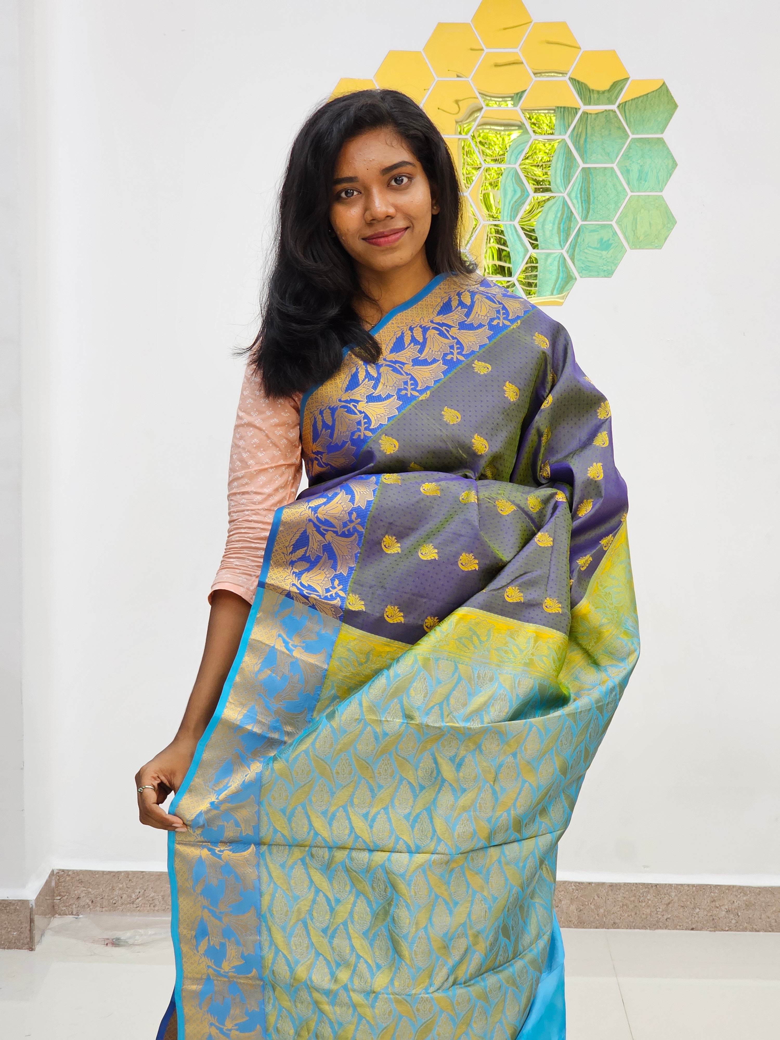 Kanchipuram Blended Fancy Butta Silk Sarees 035
