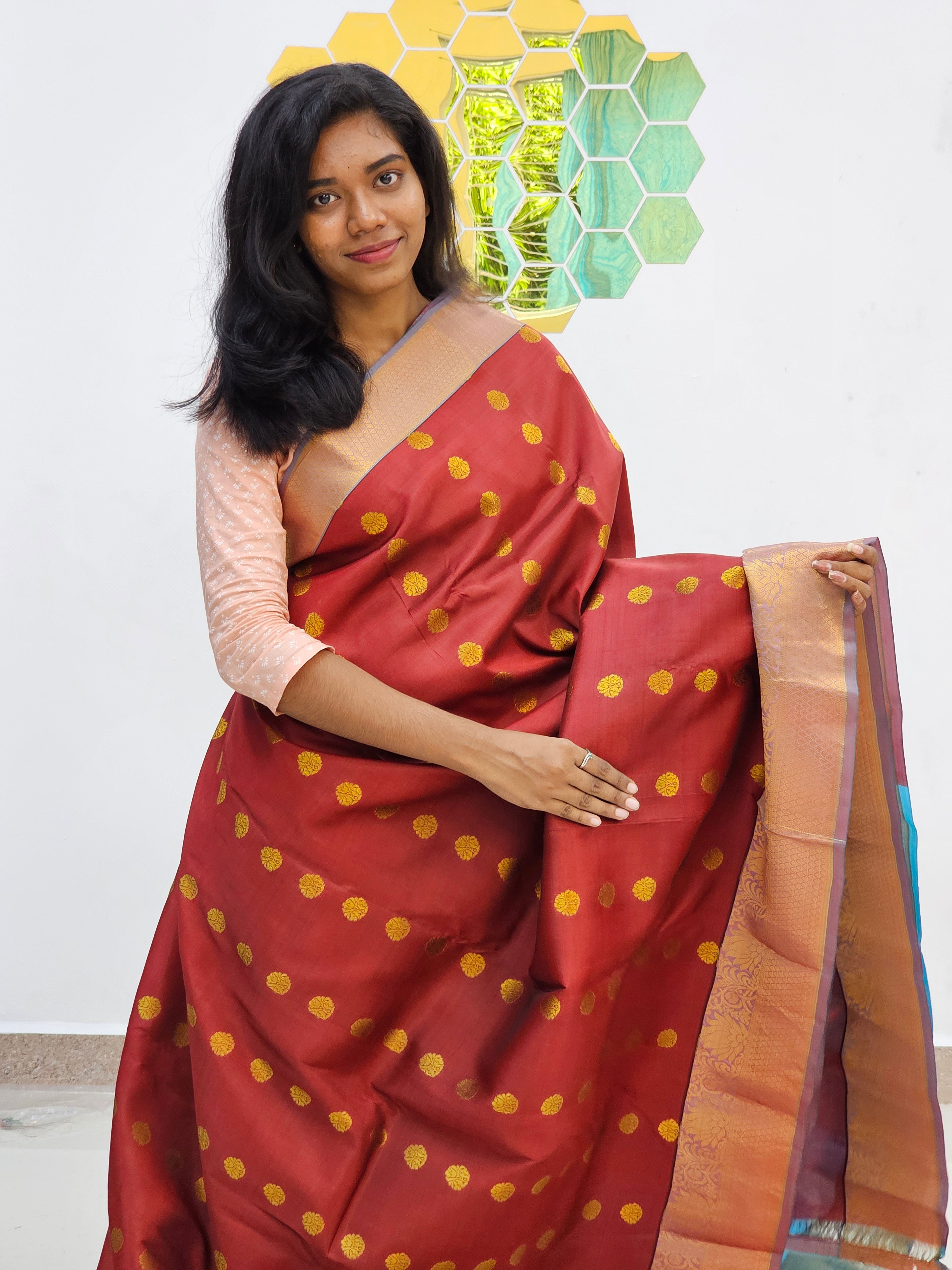Kanchipuram Blended Fancy Butta Silk Sarees 036