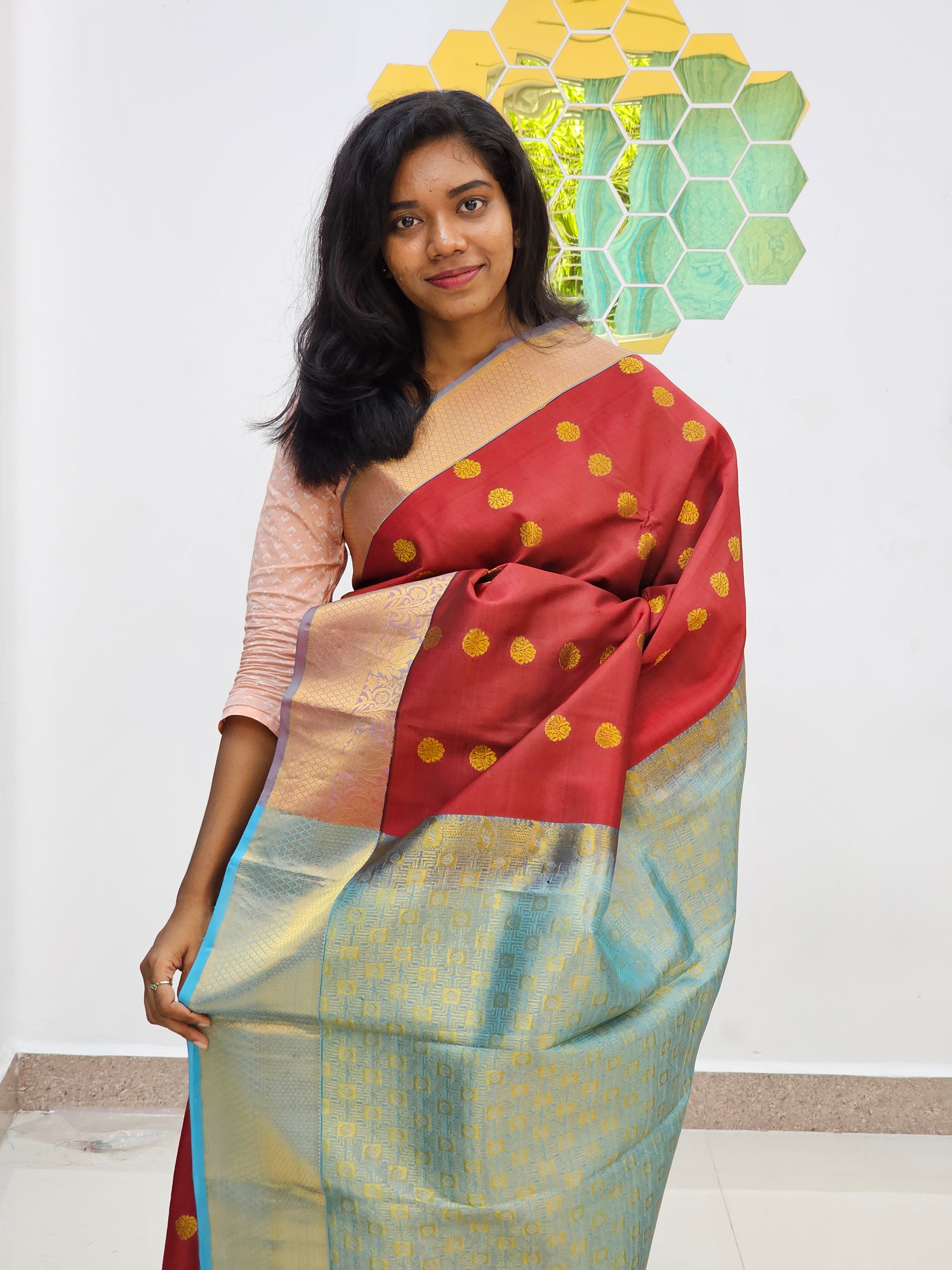 Kanchipuram Blended Fancy Butta Silk Sarees 036