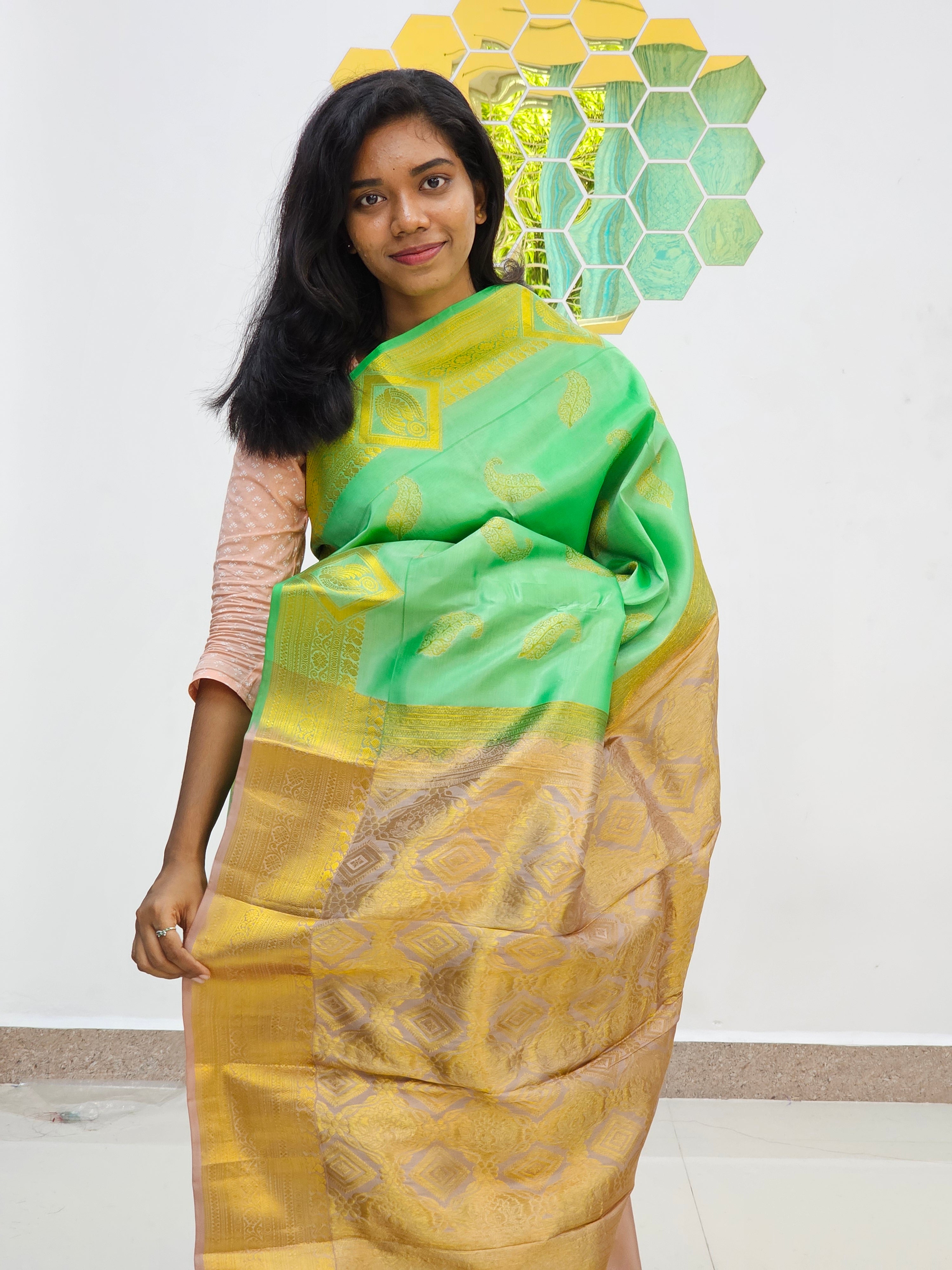 Kanchipuram Blended Fancy Butta Silk Sarees 037