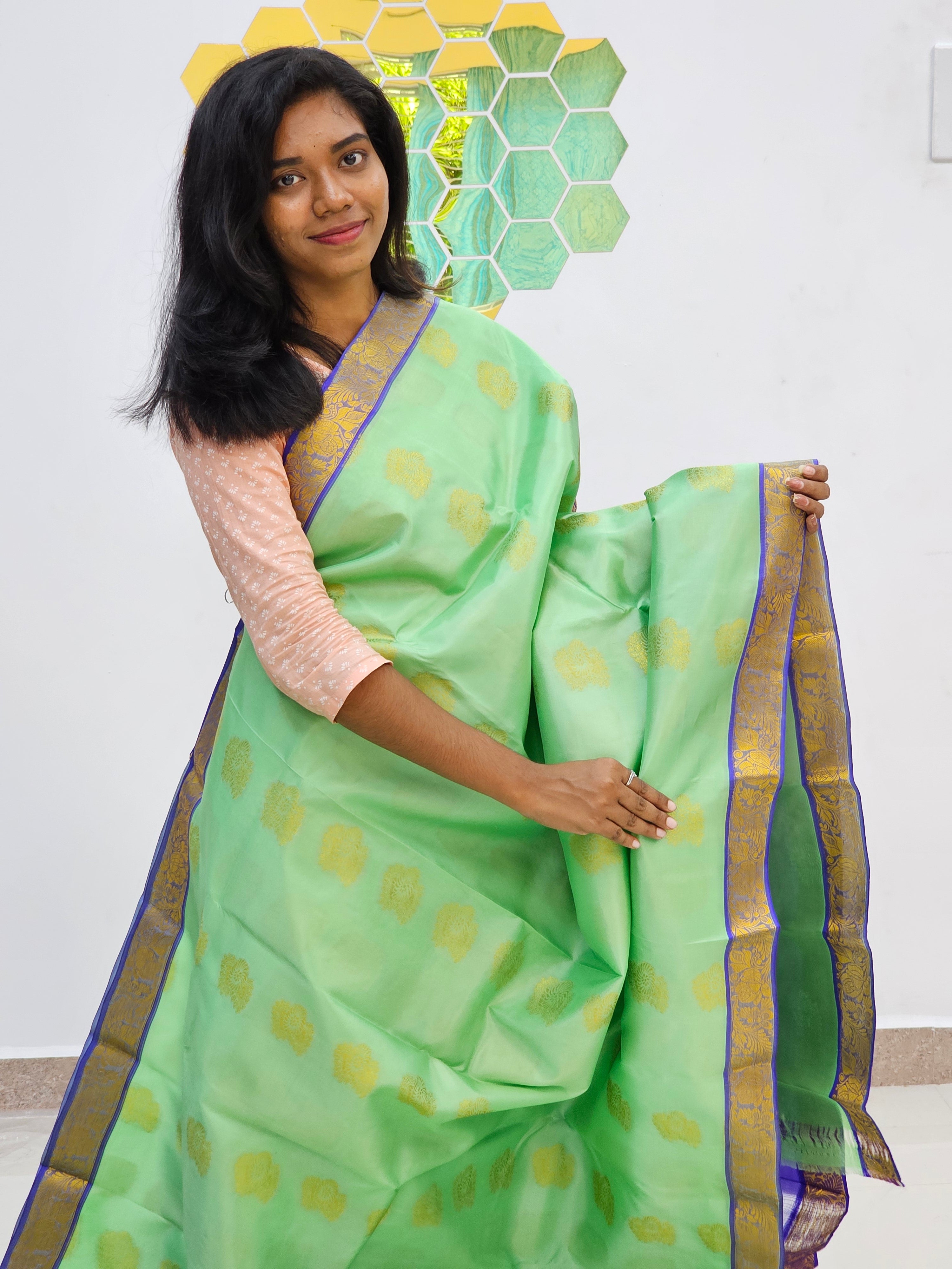 Kanchipuram Blended Fancy Butta Silk Sarees 038