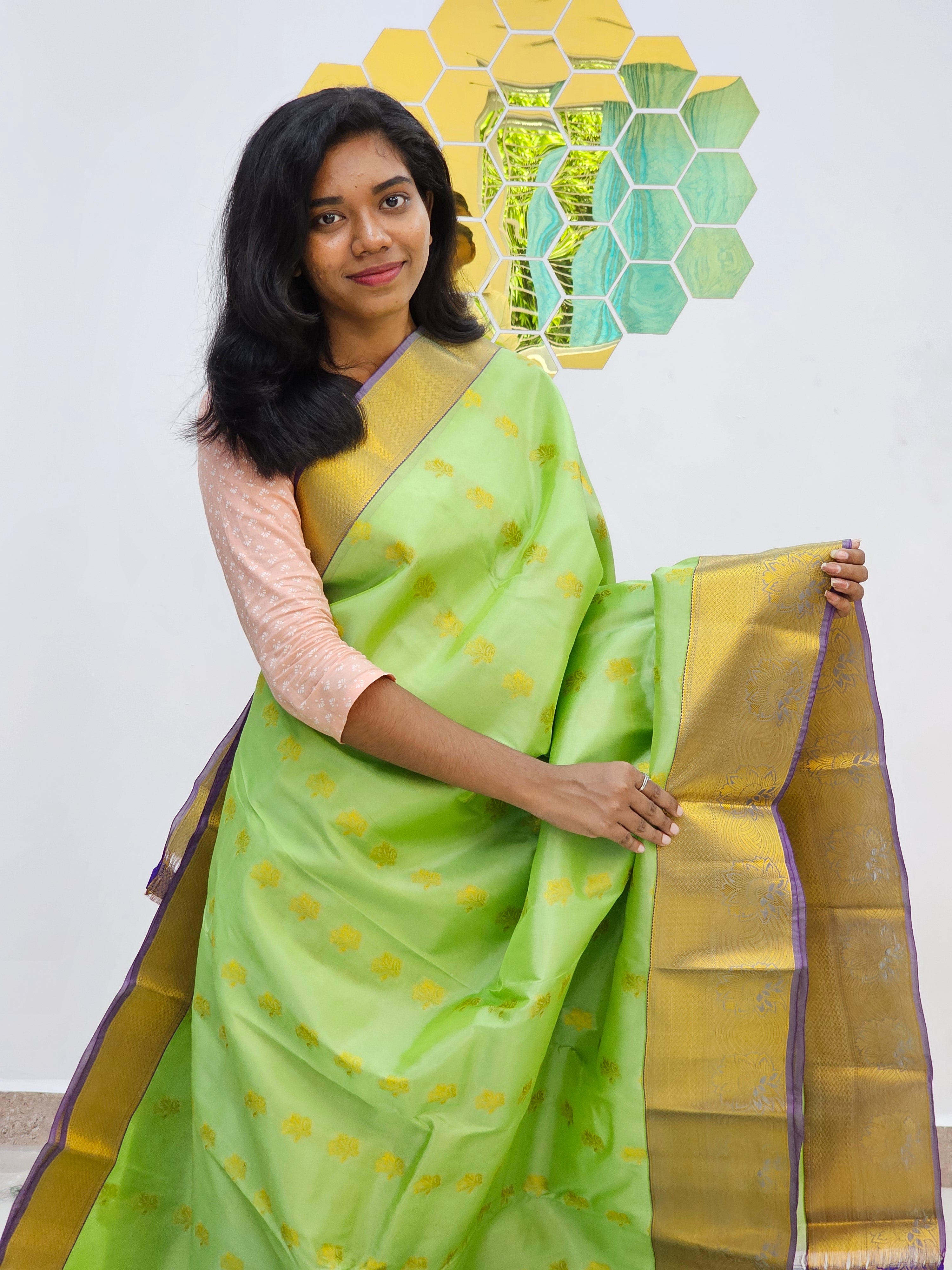Kanchipuram Blended Fancy Butta Silk Sarees 041