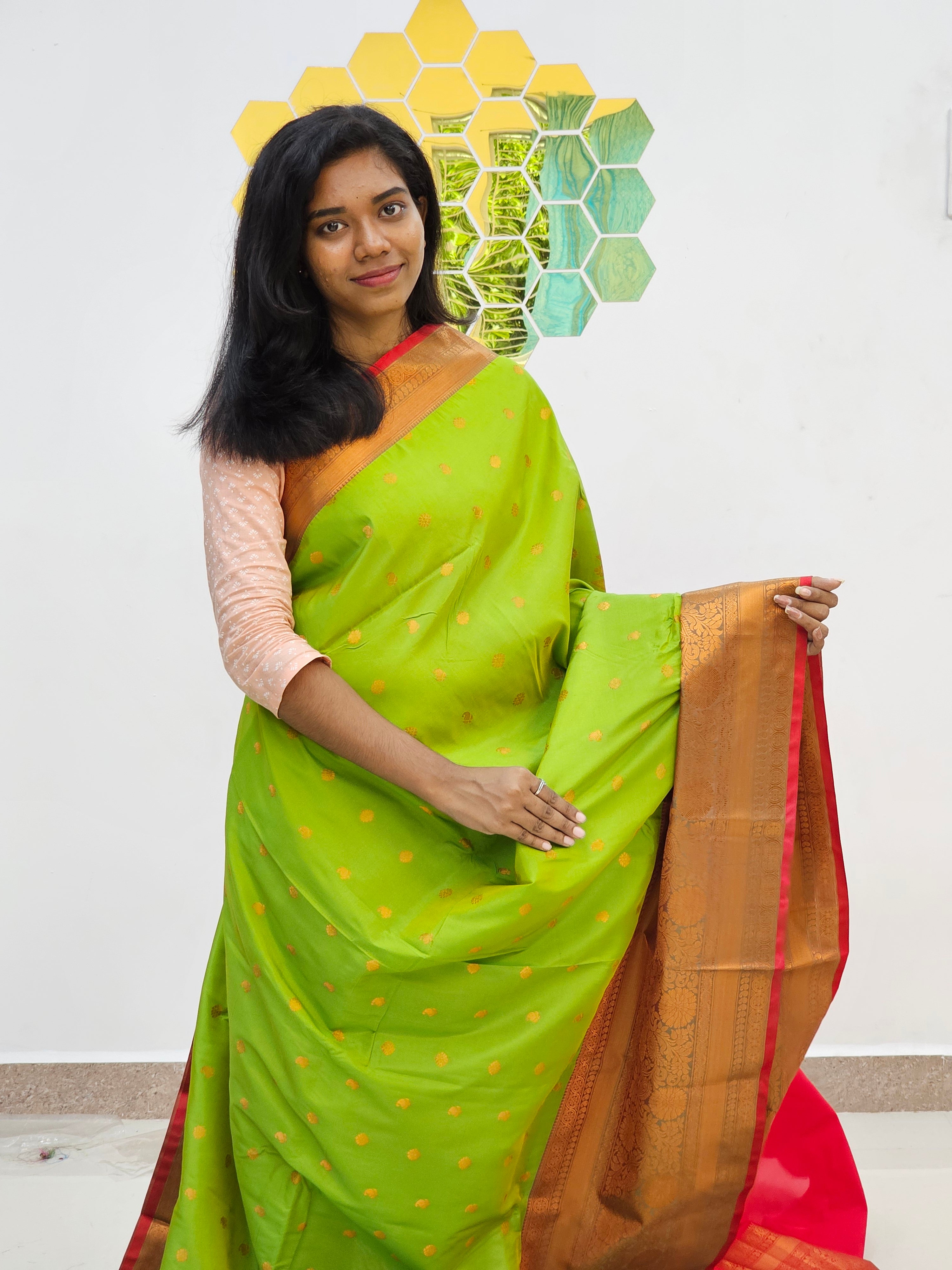 Kanchipuram Blended Fancy Butta Silk Sarees 050