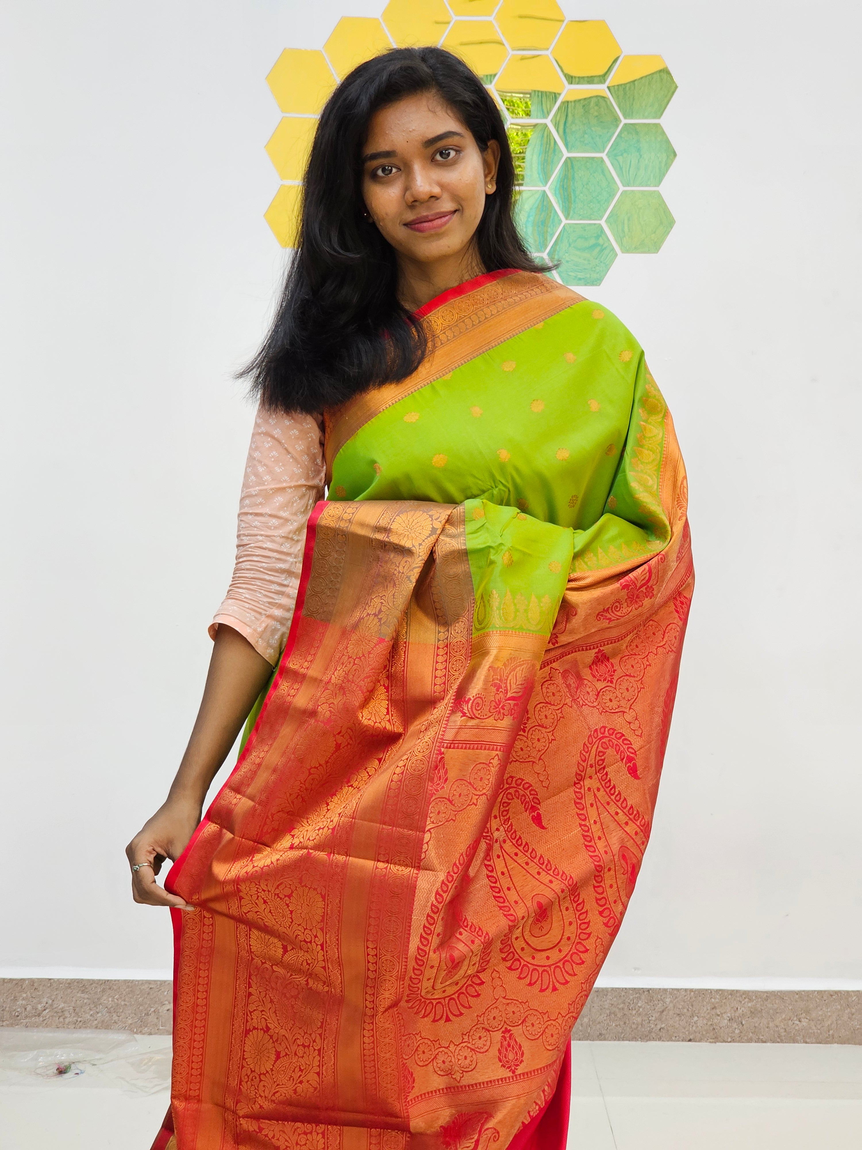 Kanchipuram Blended Fancy Butta Silk Sarees 050