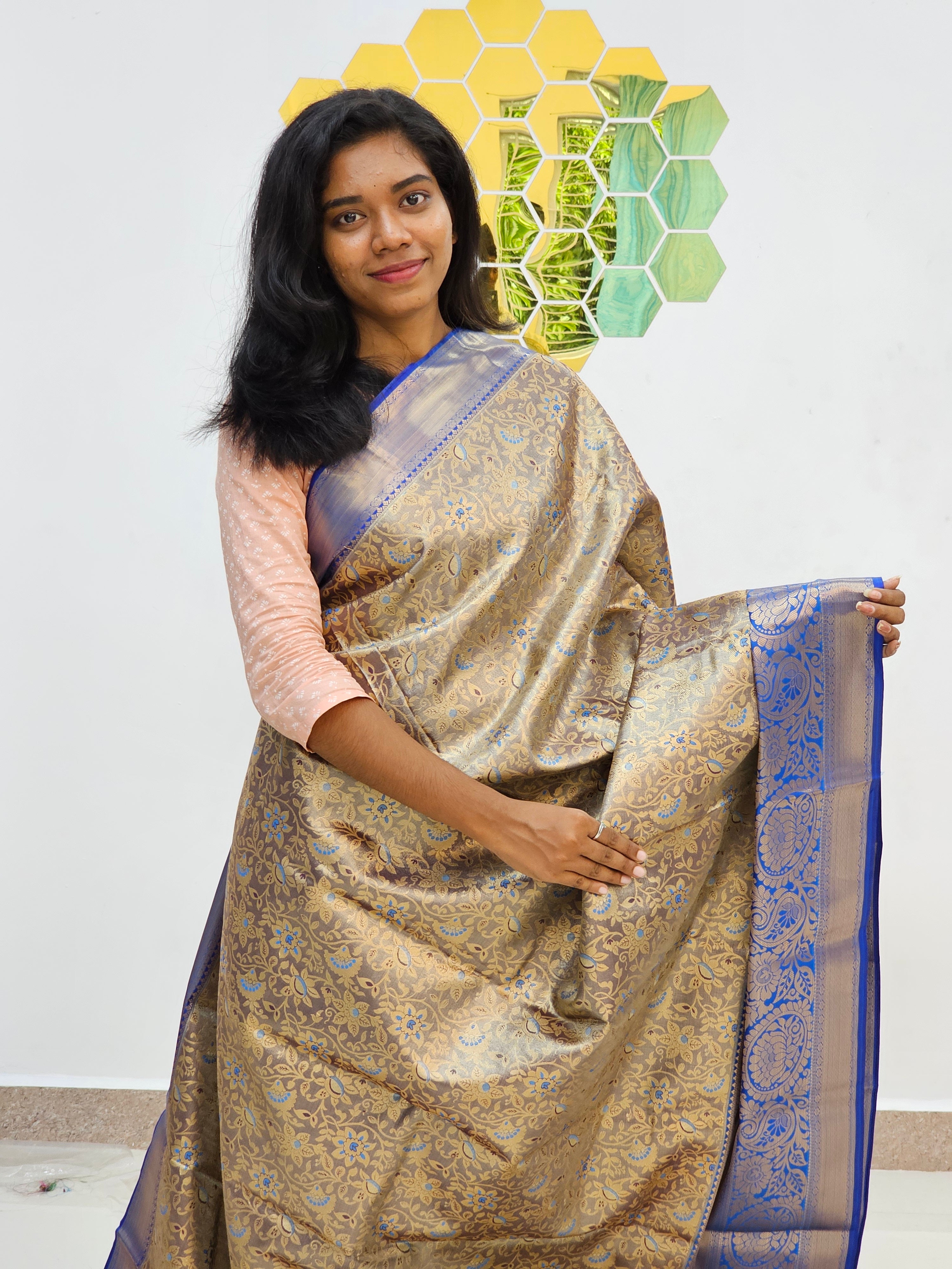 Kanchipuram Blended Fancy Butta Silk Sarees 051
