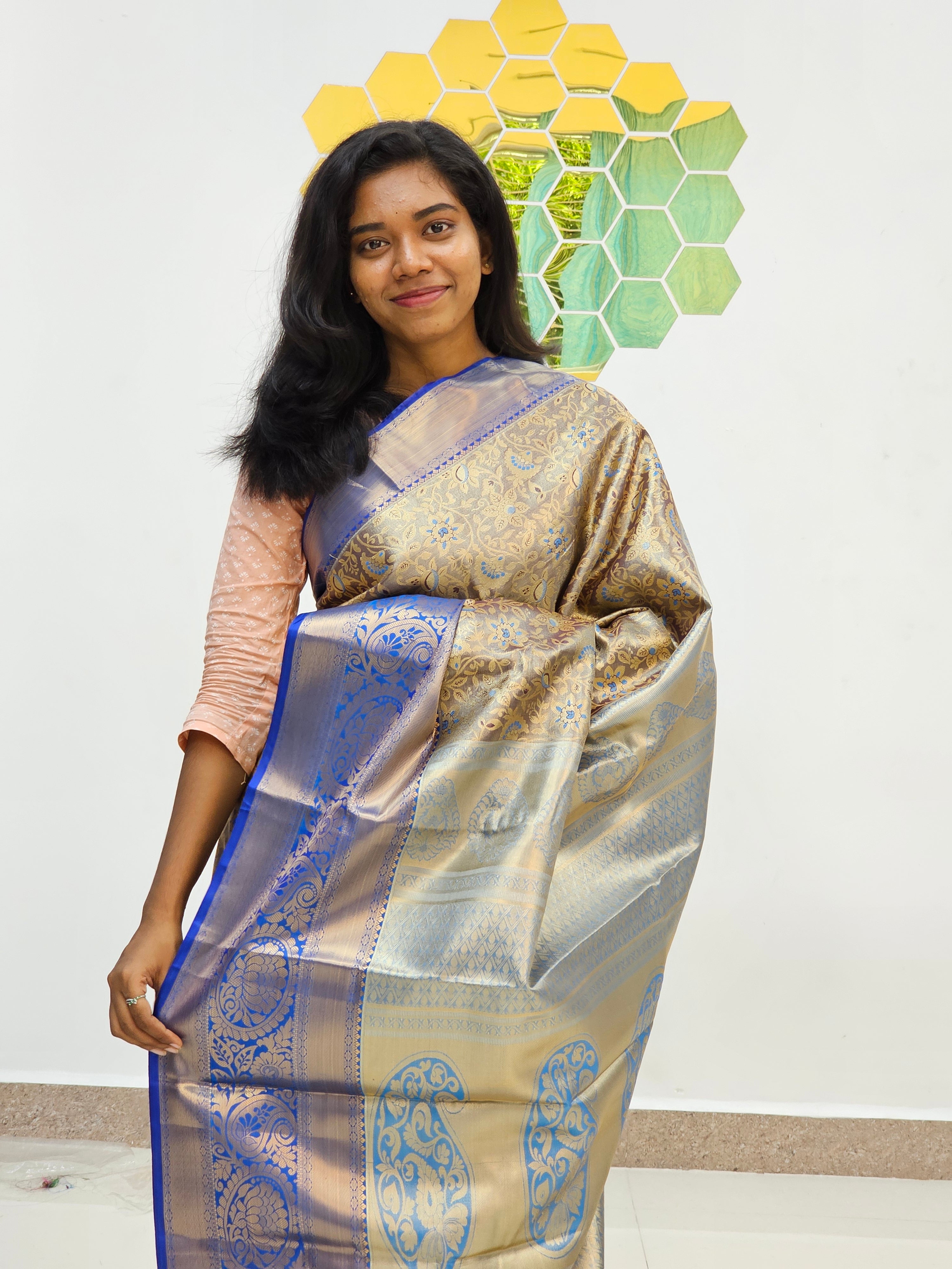 Kanchipuram Blended Fancy Butta Silk Sarees 051