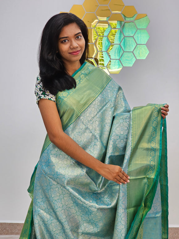 Kanchipuram Blended Fancy Butta Silk Sarees 079