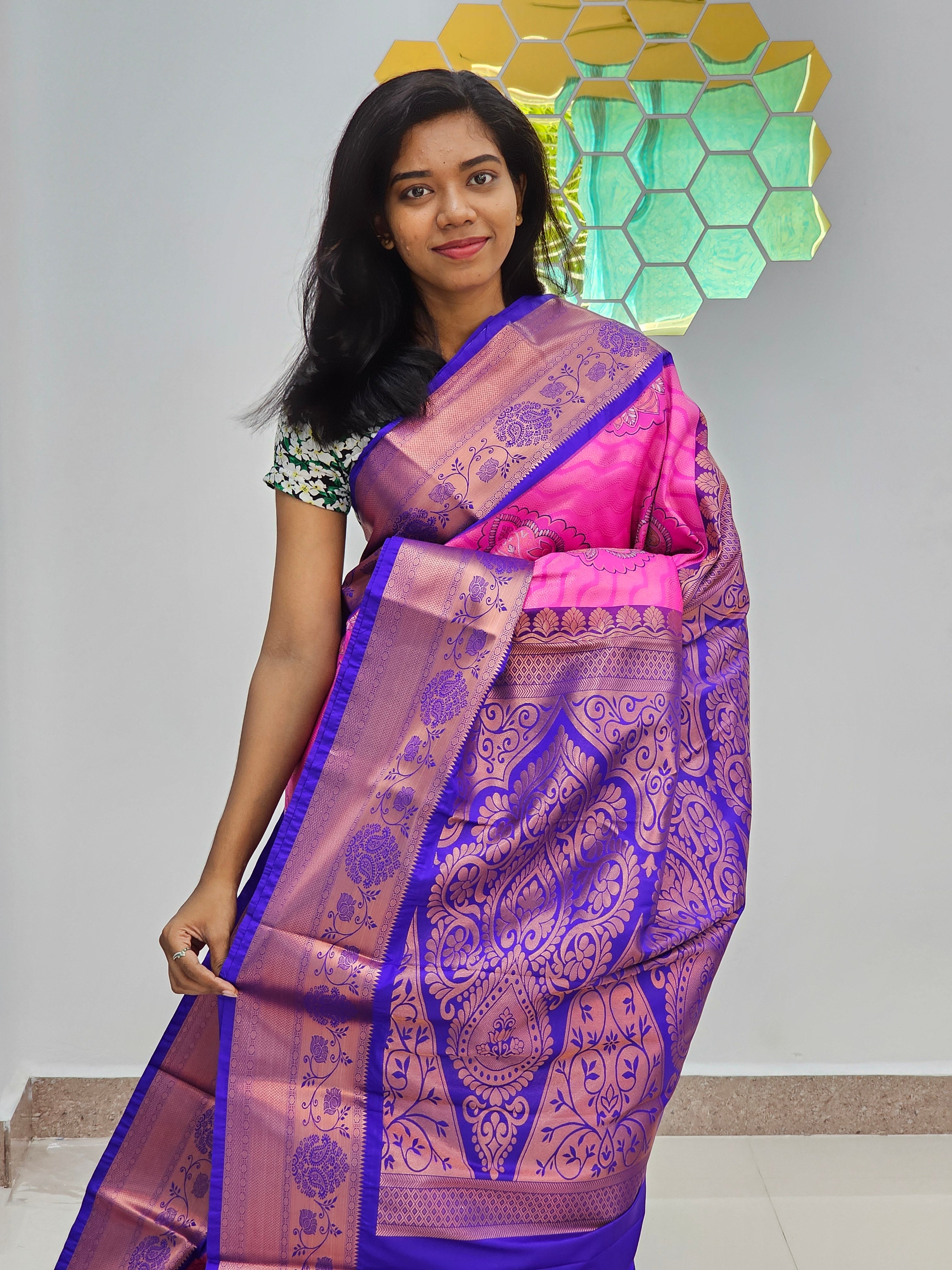 Kanchipuram Blended Fancy Butta Silk Sarees 053