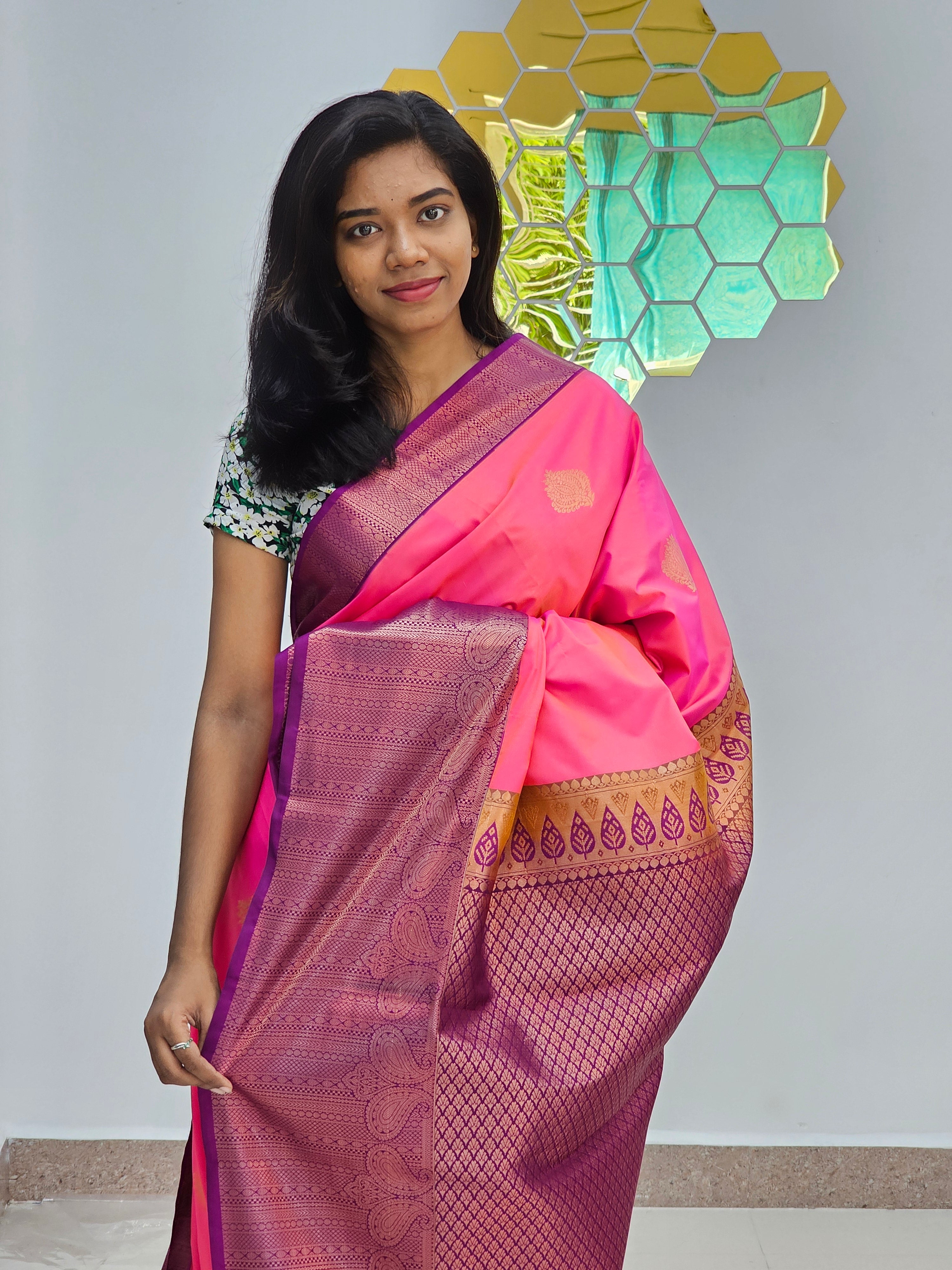 Kanchipuram Blended Fancy Butta Silk Sarees 055