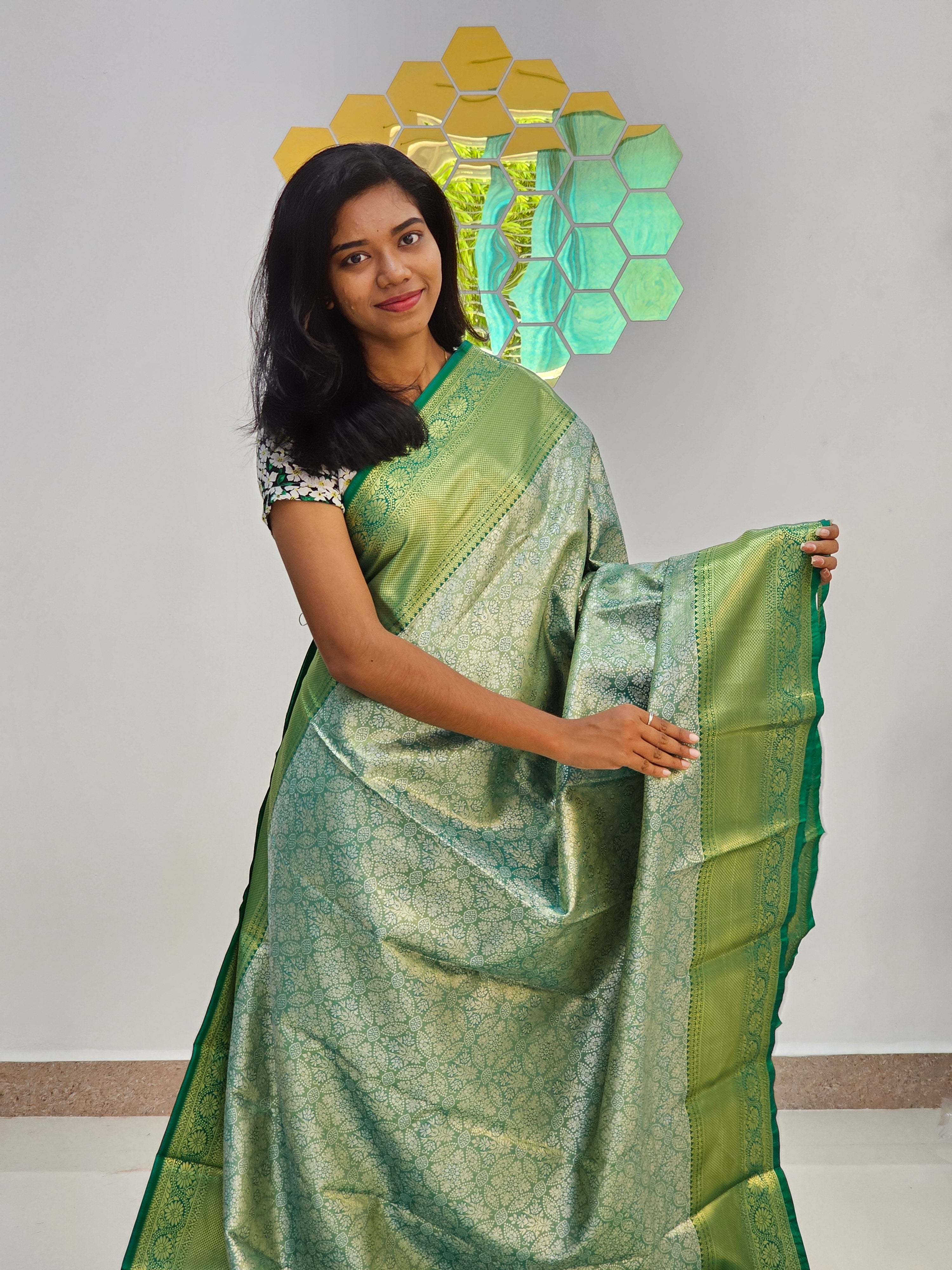 Kanchipuram Blended Tissue Silk Sarees 60