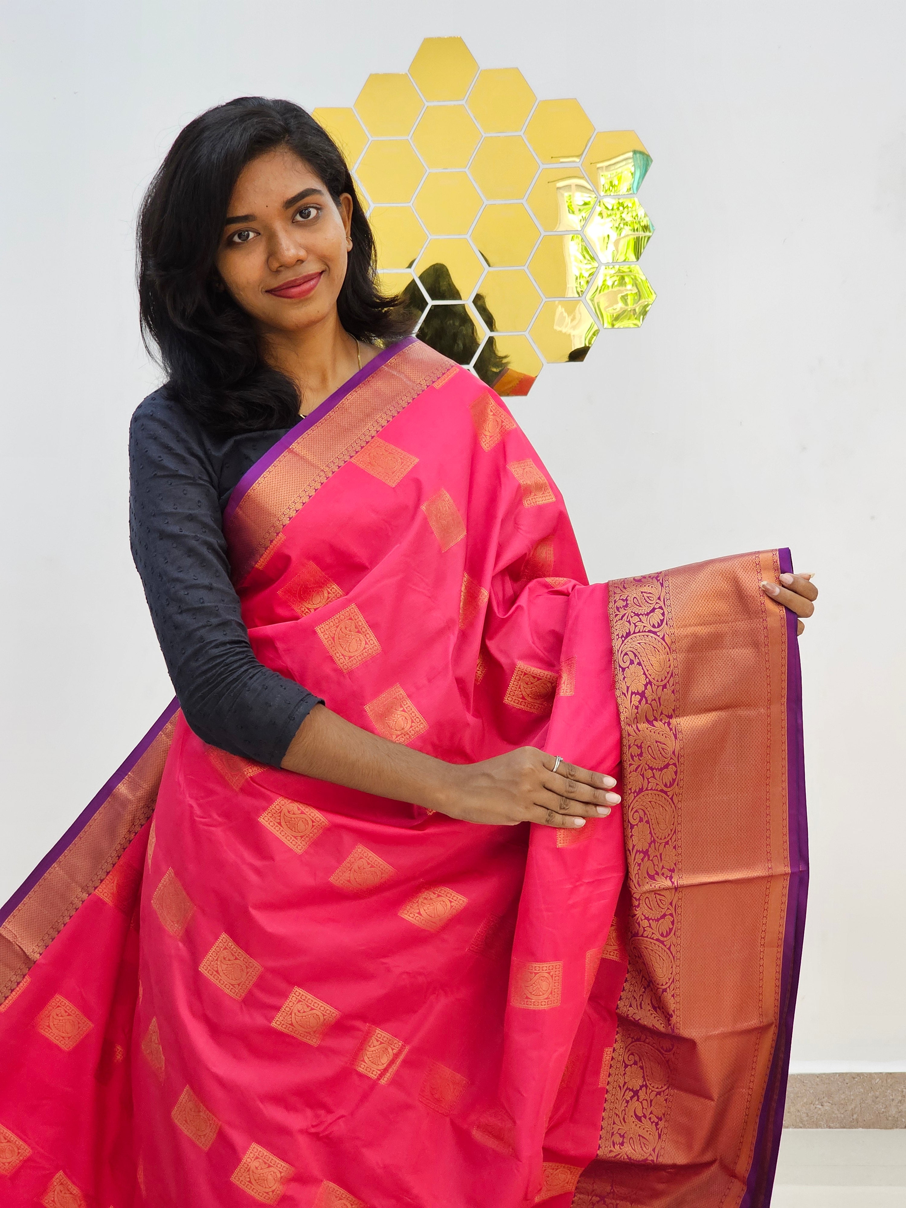 Kanchipuram Blended New Fancy Butta Silk Sarees 070