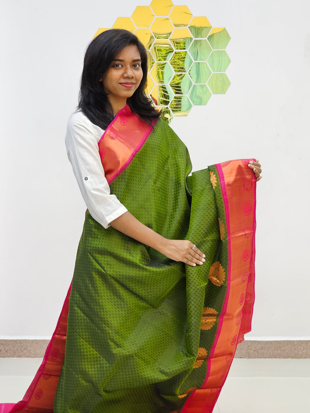 Kanchipuram Blended Elegant Silk Saree 035