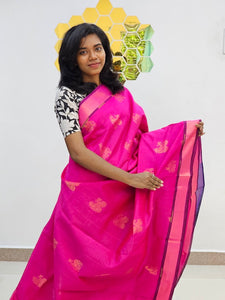 Kanchipuram Blended Mini Bridal silk Saree 001