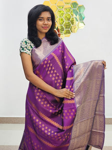 Kanchipuram Blended Fancy Bridal Silk Saree 030