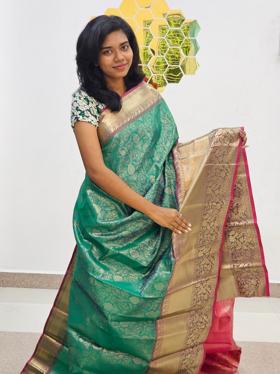 Kanchipuram Blended Fancy Bridal Silk Saree 042