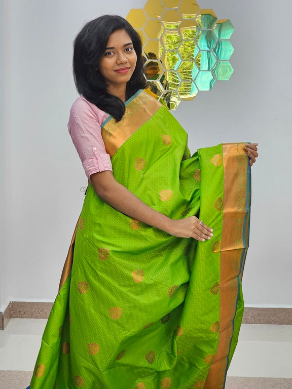 Kanchipuram Blended Fancy Bridal Silk Saree 127